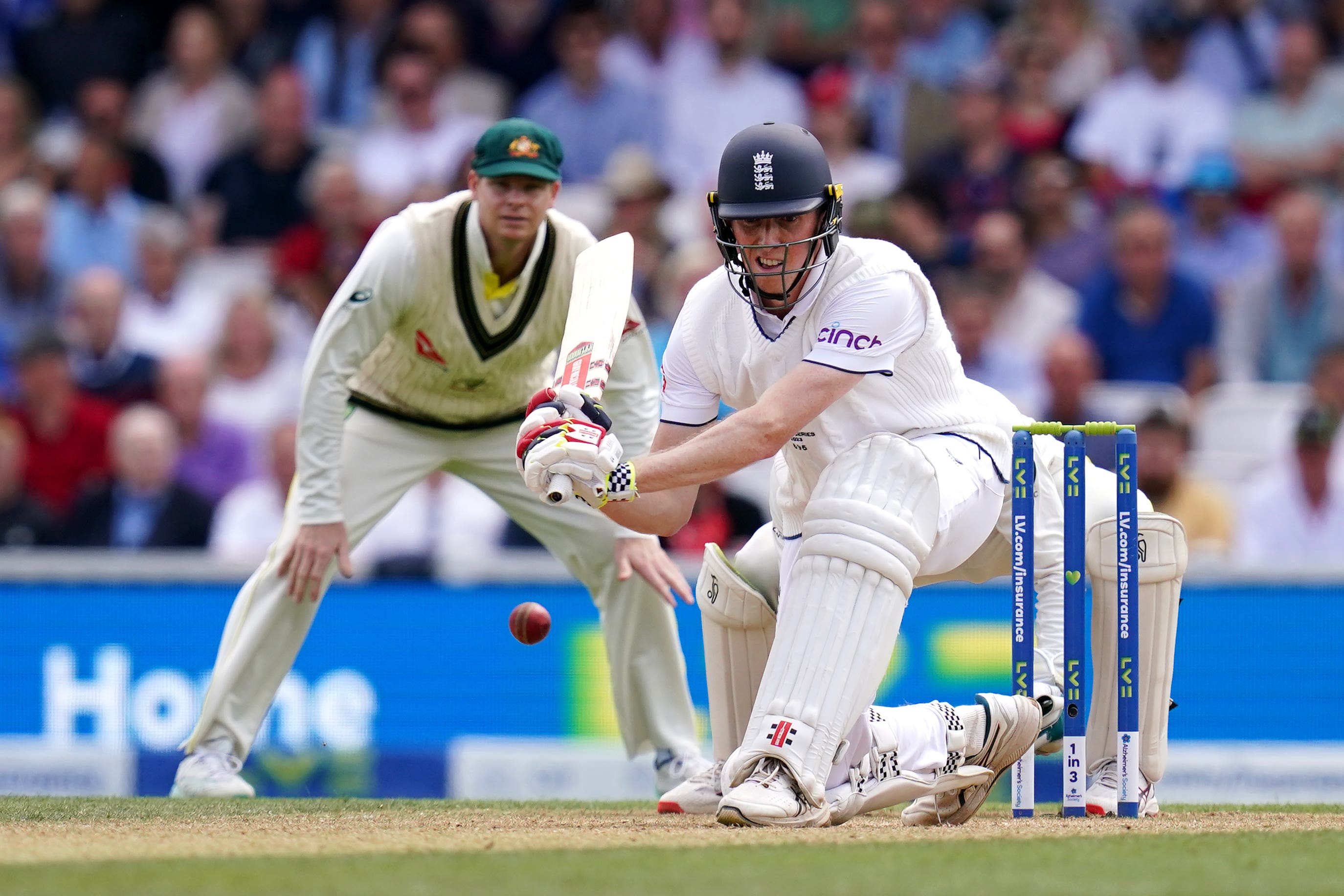 Zak Crawley made it to lunch on day three unbeaten on 71 for England (John Walton/PA)