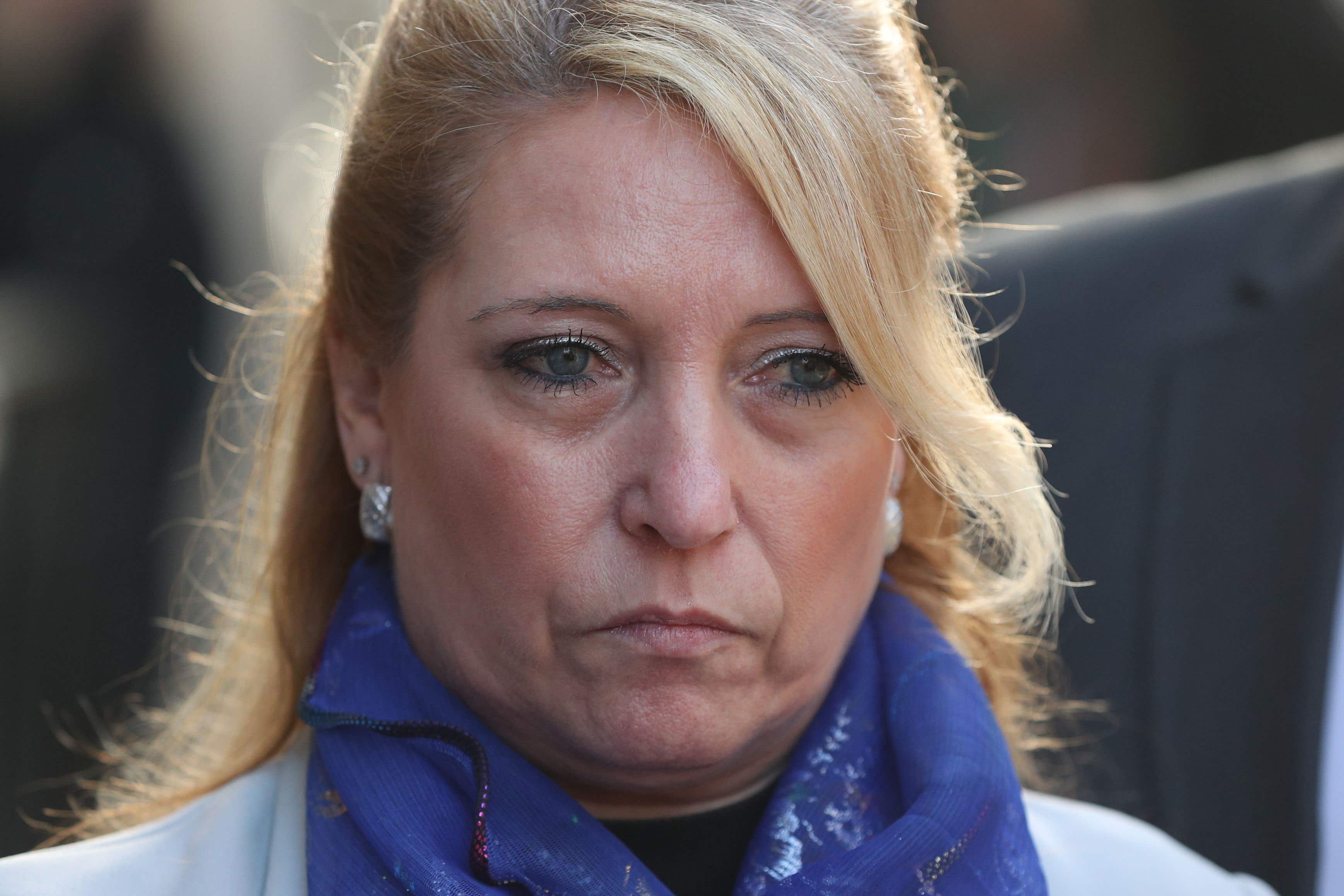 Denise Fergus, the mother of murdered toddler James Bulger, outside the Old Bailey in London