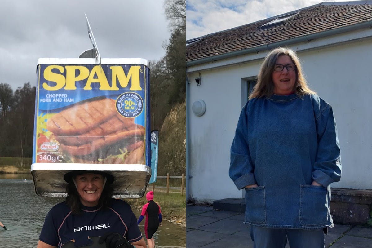 Jule Harries (left) and Lois Wolffe have been chosen as finalists in the creative category of the 2023 JustGiving awards (Jule Harries/Lois Wolffe/PA)