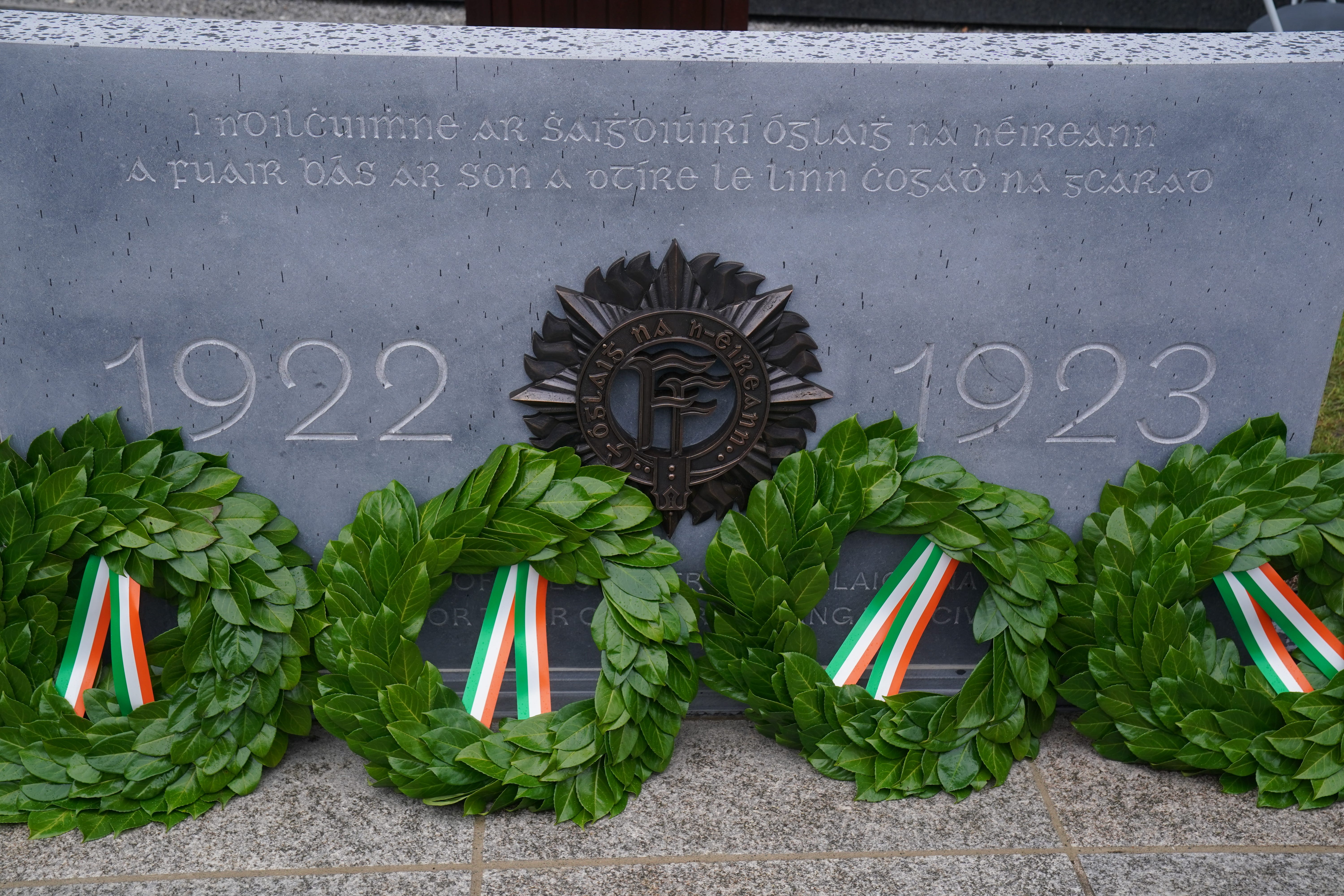 The National Army Monument during a rededication ceremony at Glasnevin Cemetery in Dublin (Brian Lawless/PA)