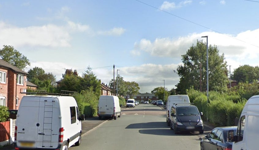 Pictured, a general view of Rose Bank Road in Manchester