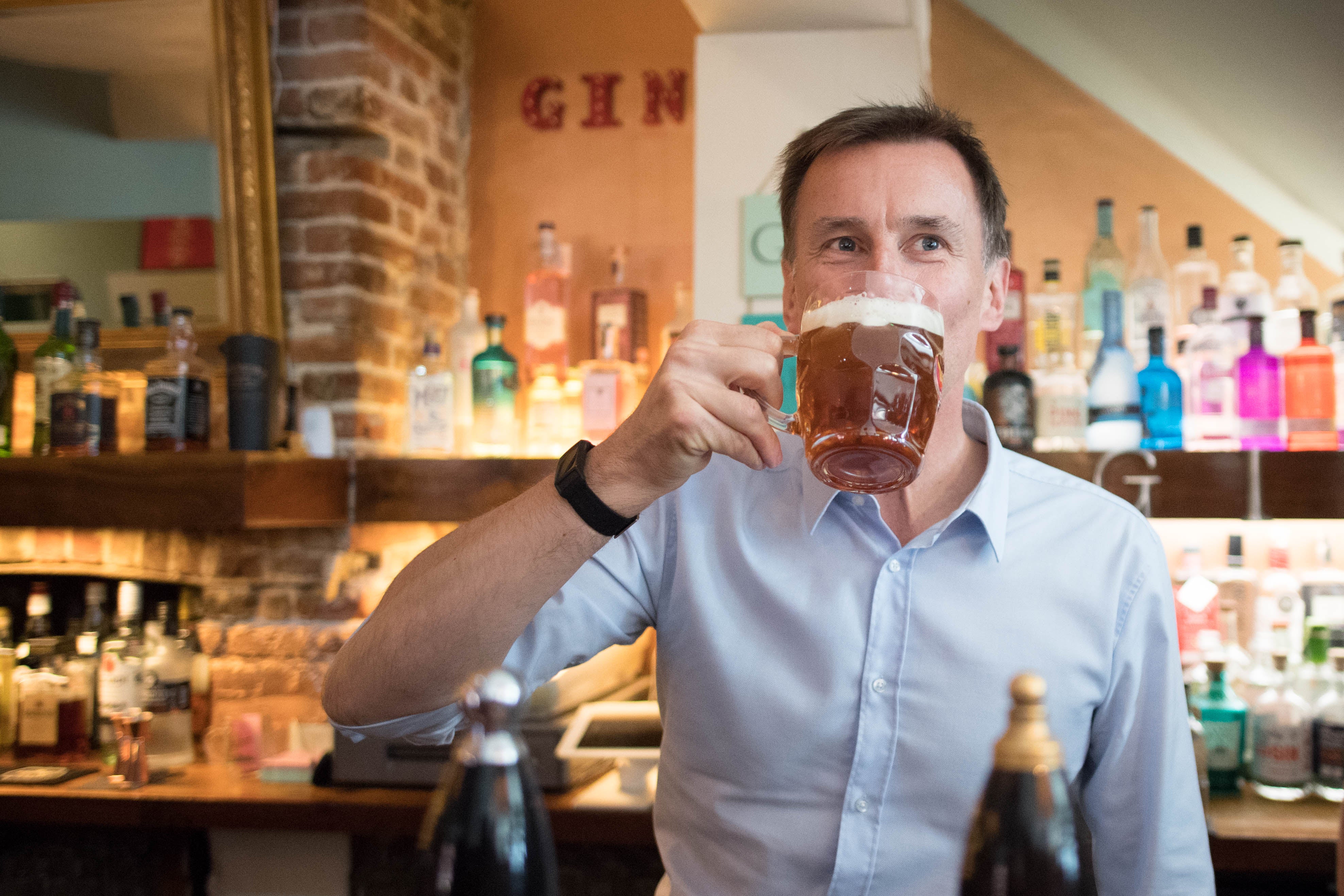 Jeremy Hunt has lowered the duty charged to pints pulled