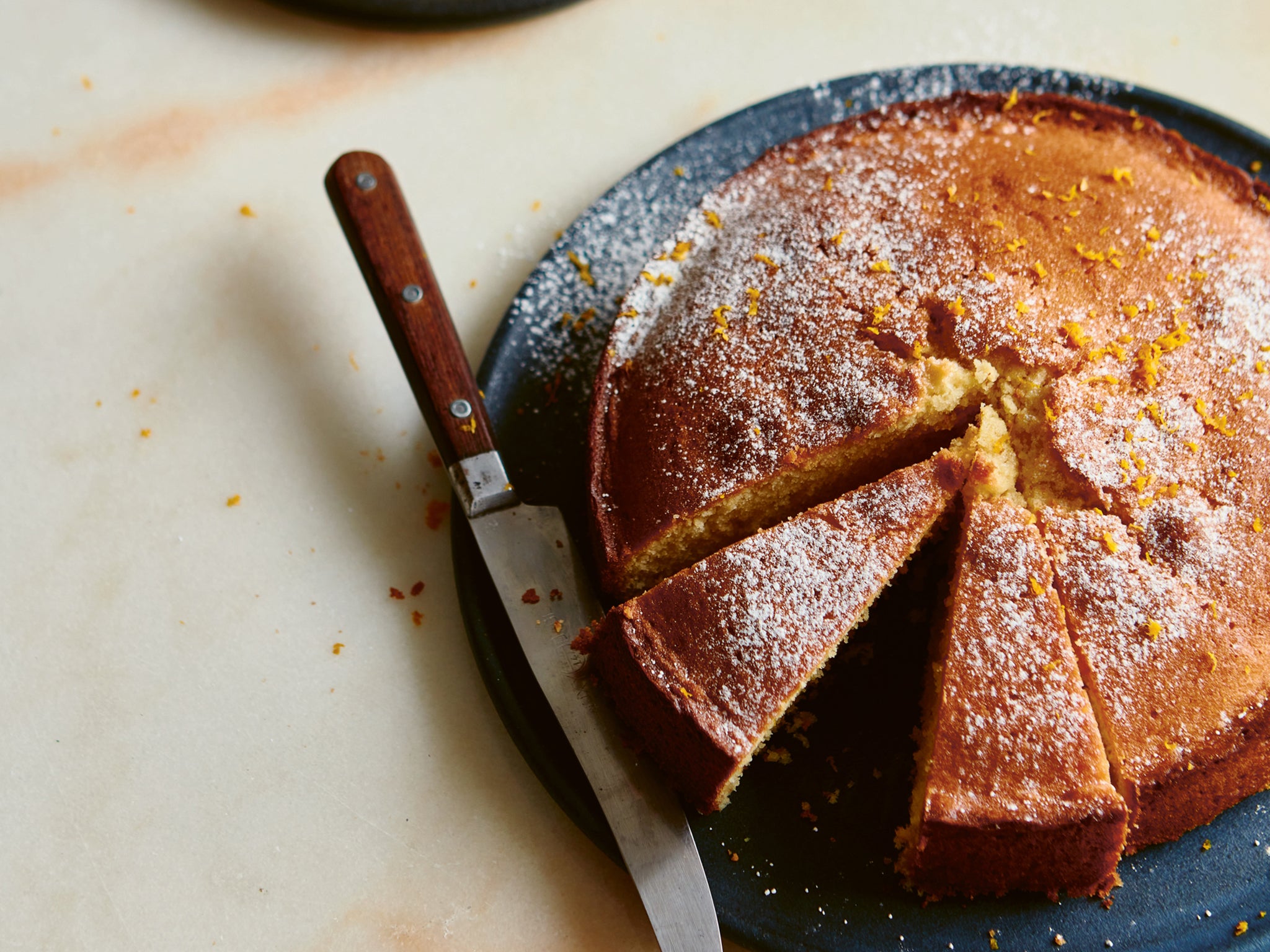 This light and fluffy cake has a hint of orange