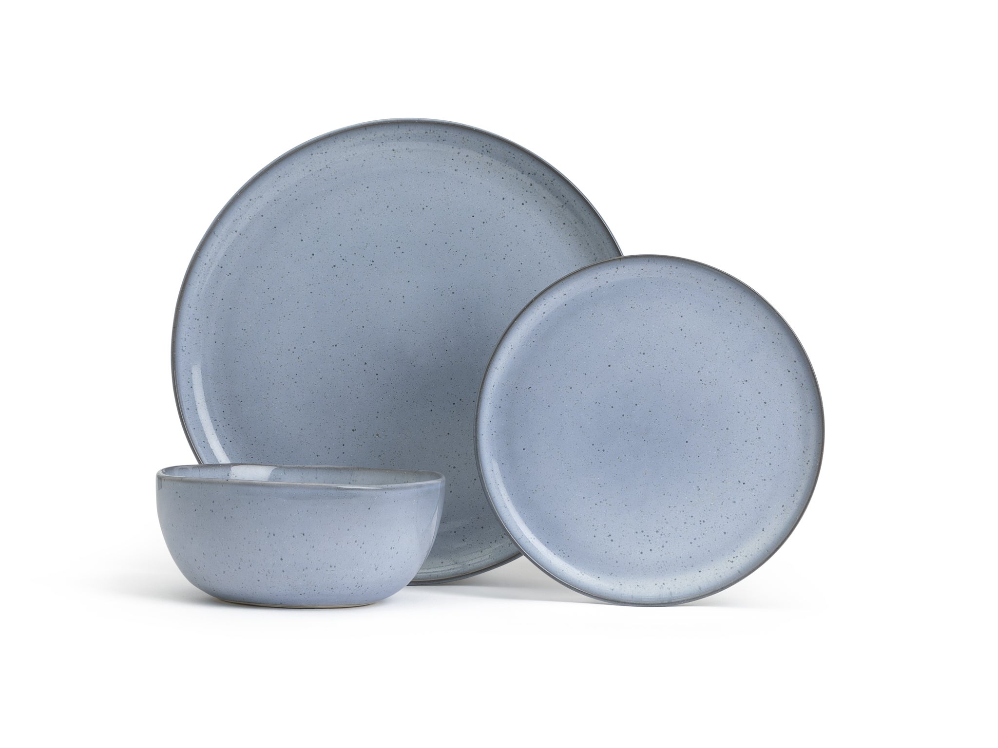 Habitat Evora 12 Piece Stoneware Dinner Set - Blue.jpg