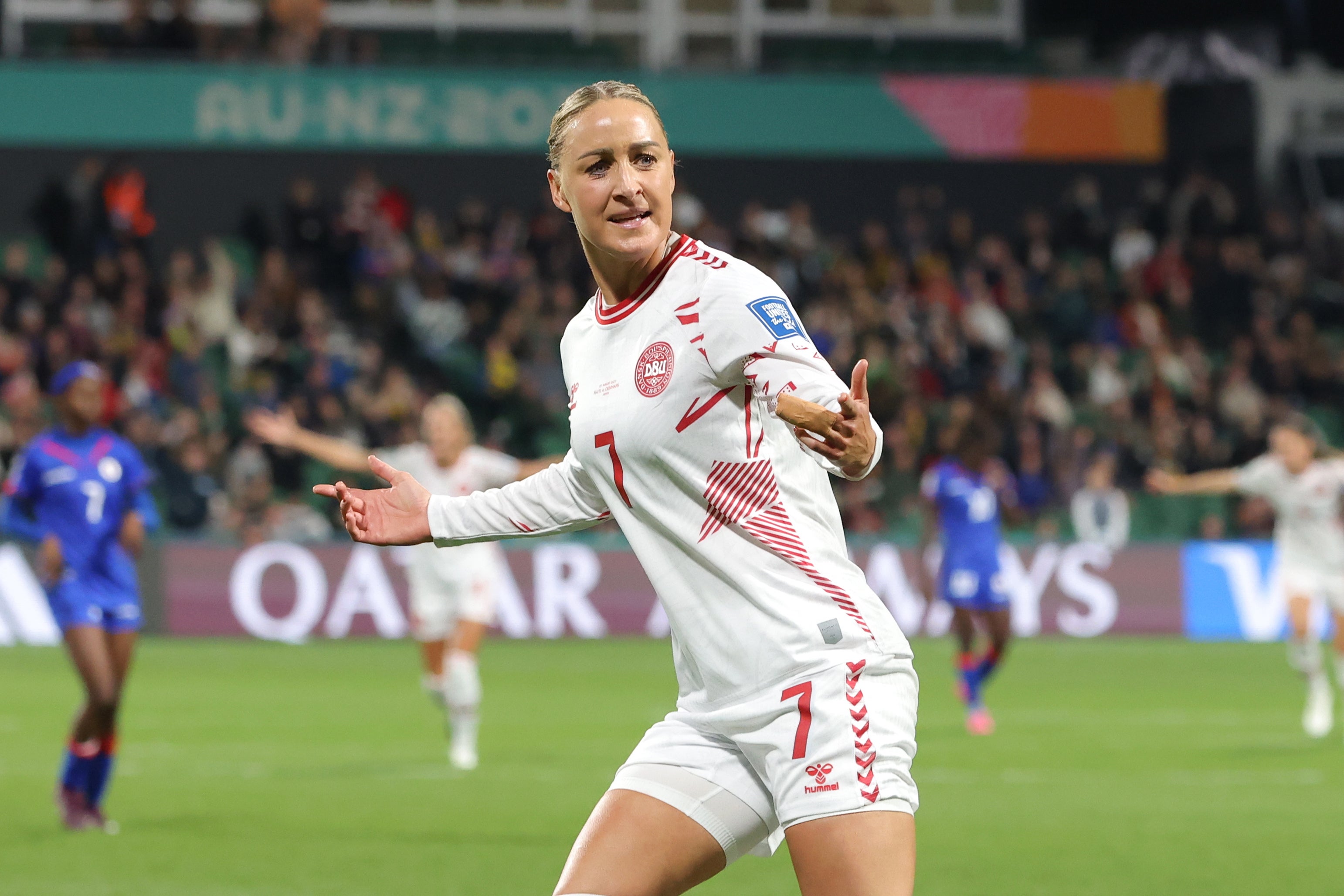 Denmark could celebrate reaching the World Cup knockouts for the first time in 28 years