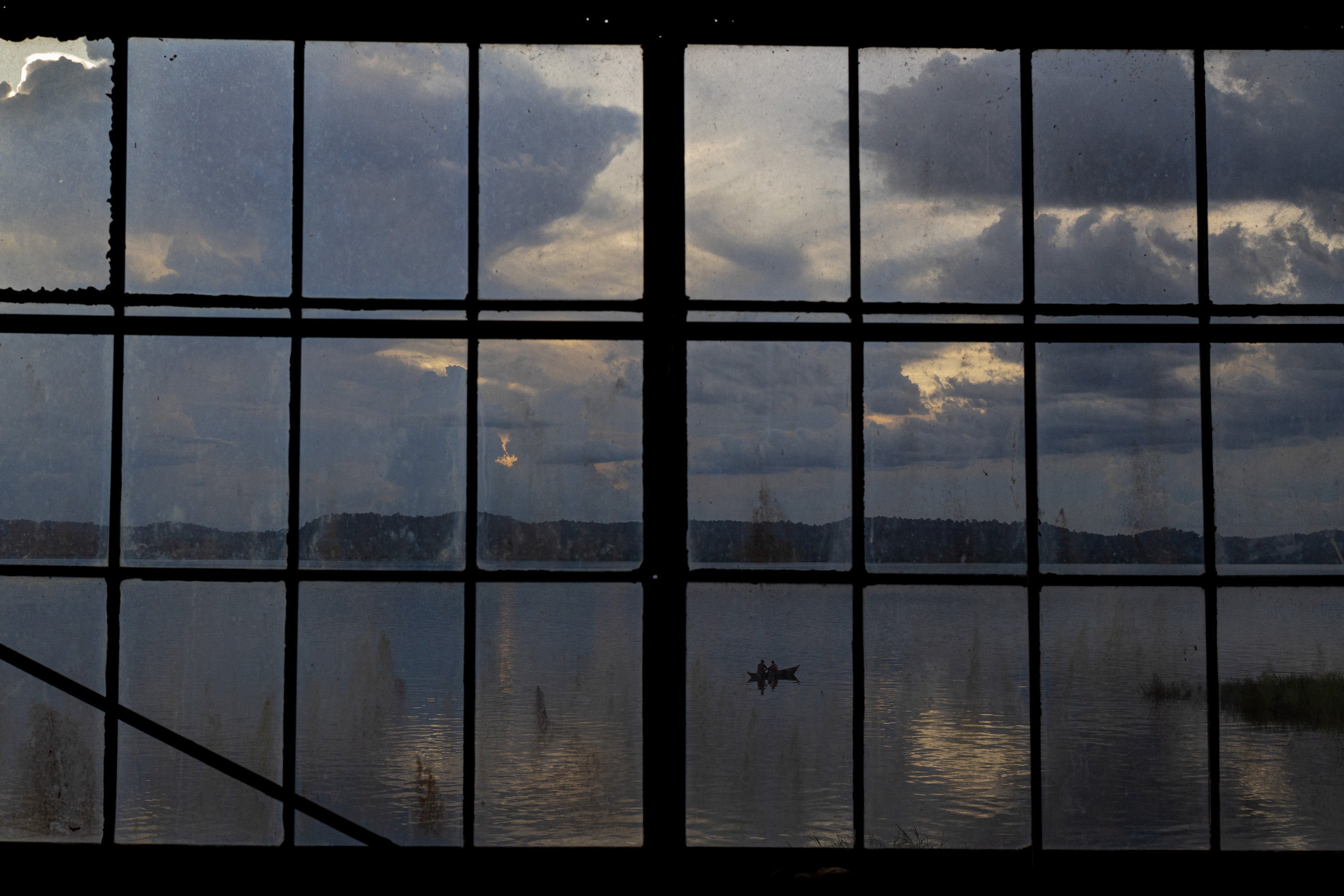 The Tapajos river seen from inside an old warehouse