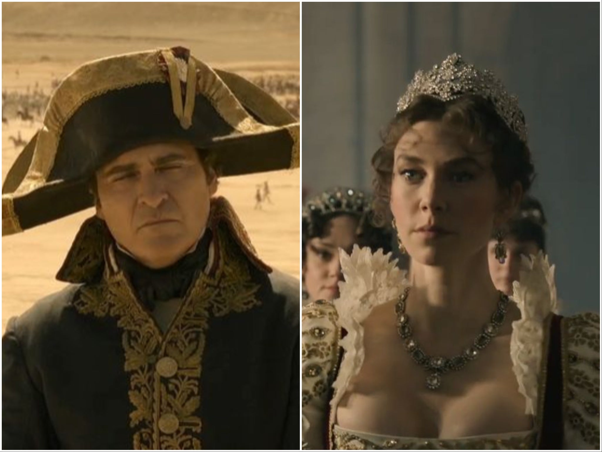 Joaquin Phoenix and Vanessa Kirby in ‘Napoleon’