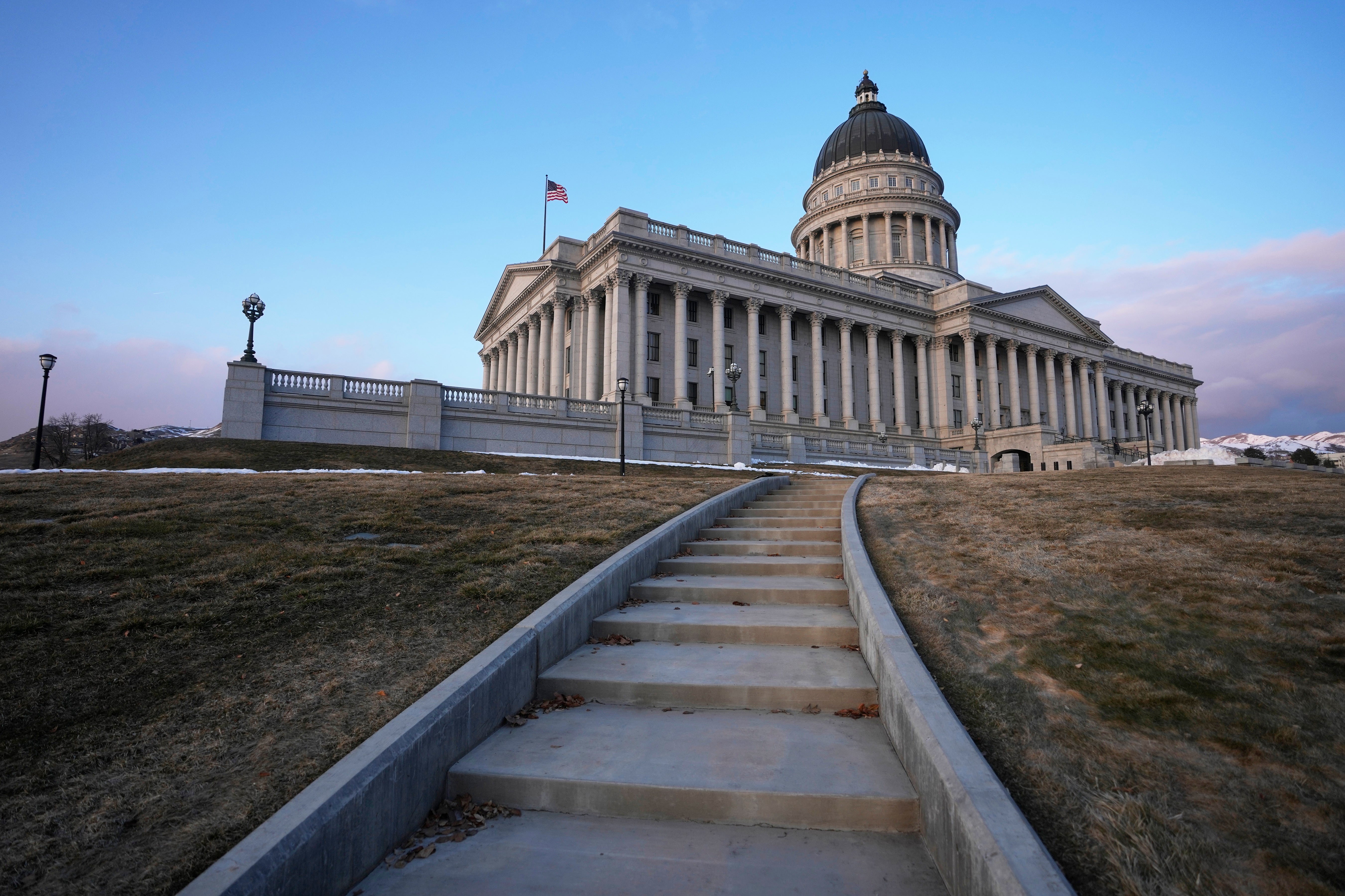 The Utah State Capitol in Salt Lake City. Lawmakers had passed legislation narrowing the types of flags that can be displayed on government property