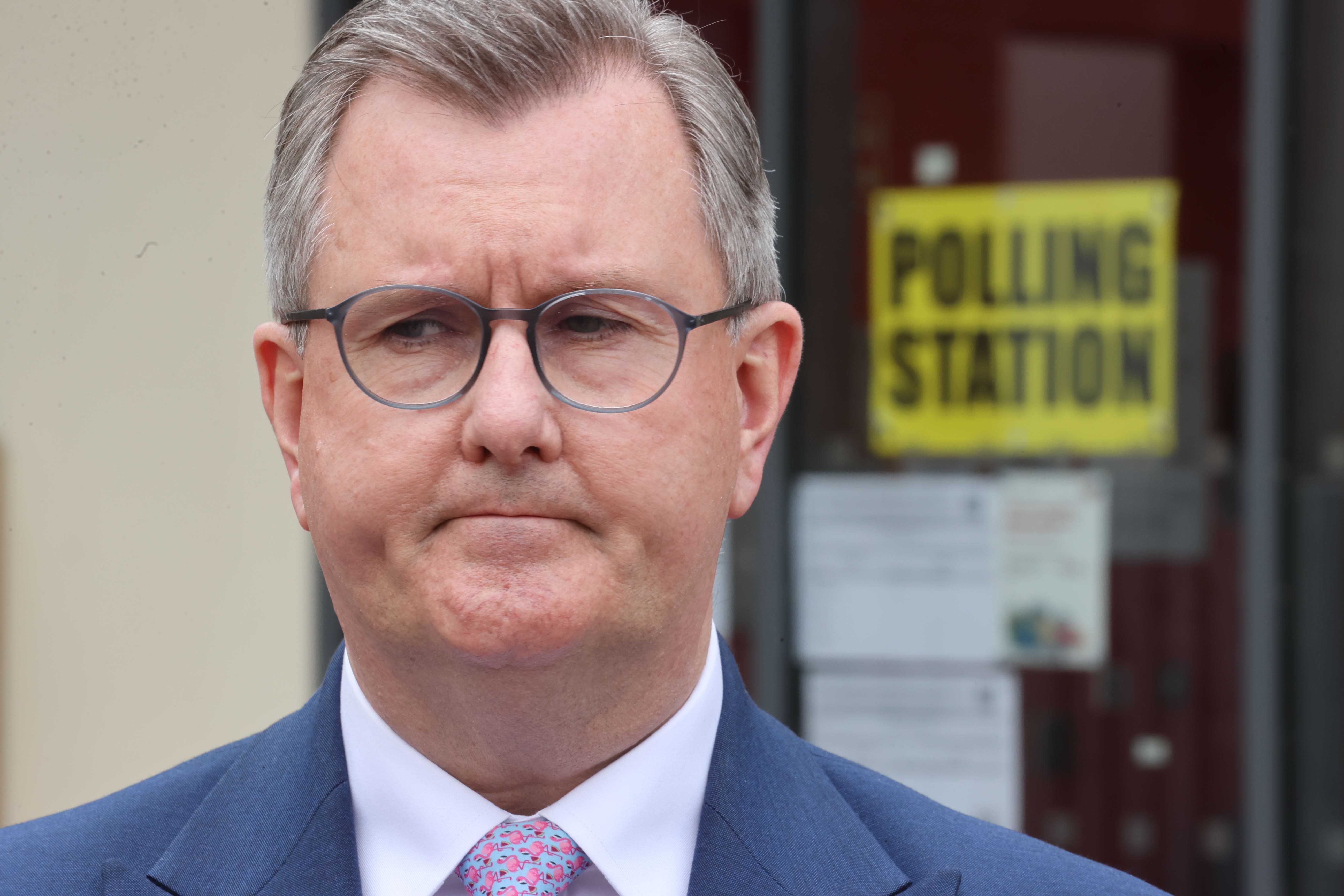 DUP members received a message from leader Sir Jeffrey Donaldson expressing frustration at the actions of some within DUP ranks (Liam McBurney/PA)