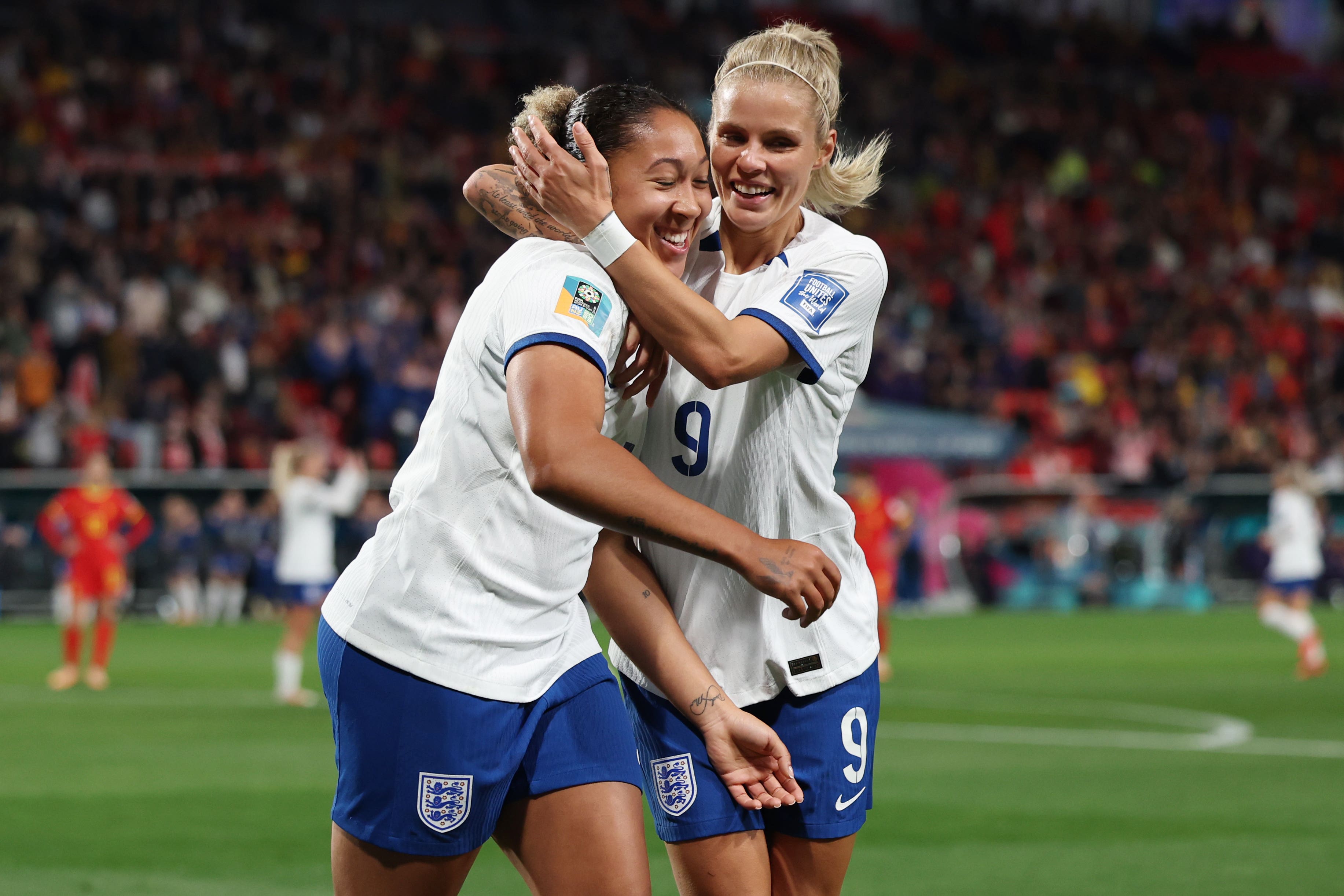 Rachel Daly (right) predicted a big night for Lauren James (left) at the World Cup (Isabel Infantes/PA)