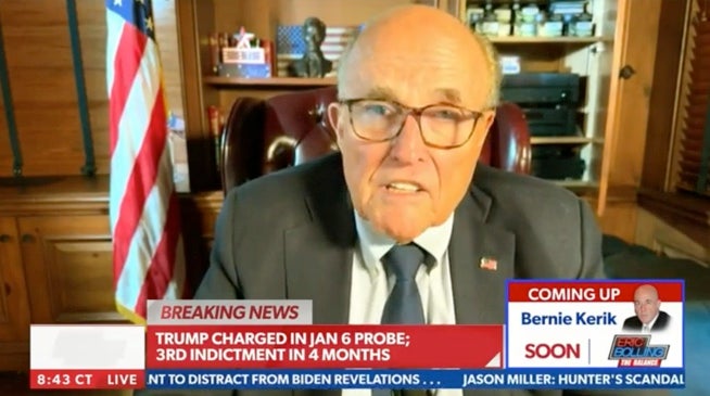 Rudy Giuliani flips out over Trump indictment