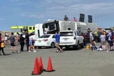 One dead and 56 injured after rollover tour bus crash near Grand Canyon