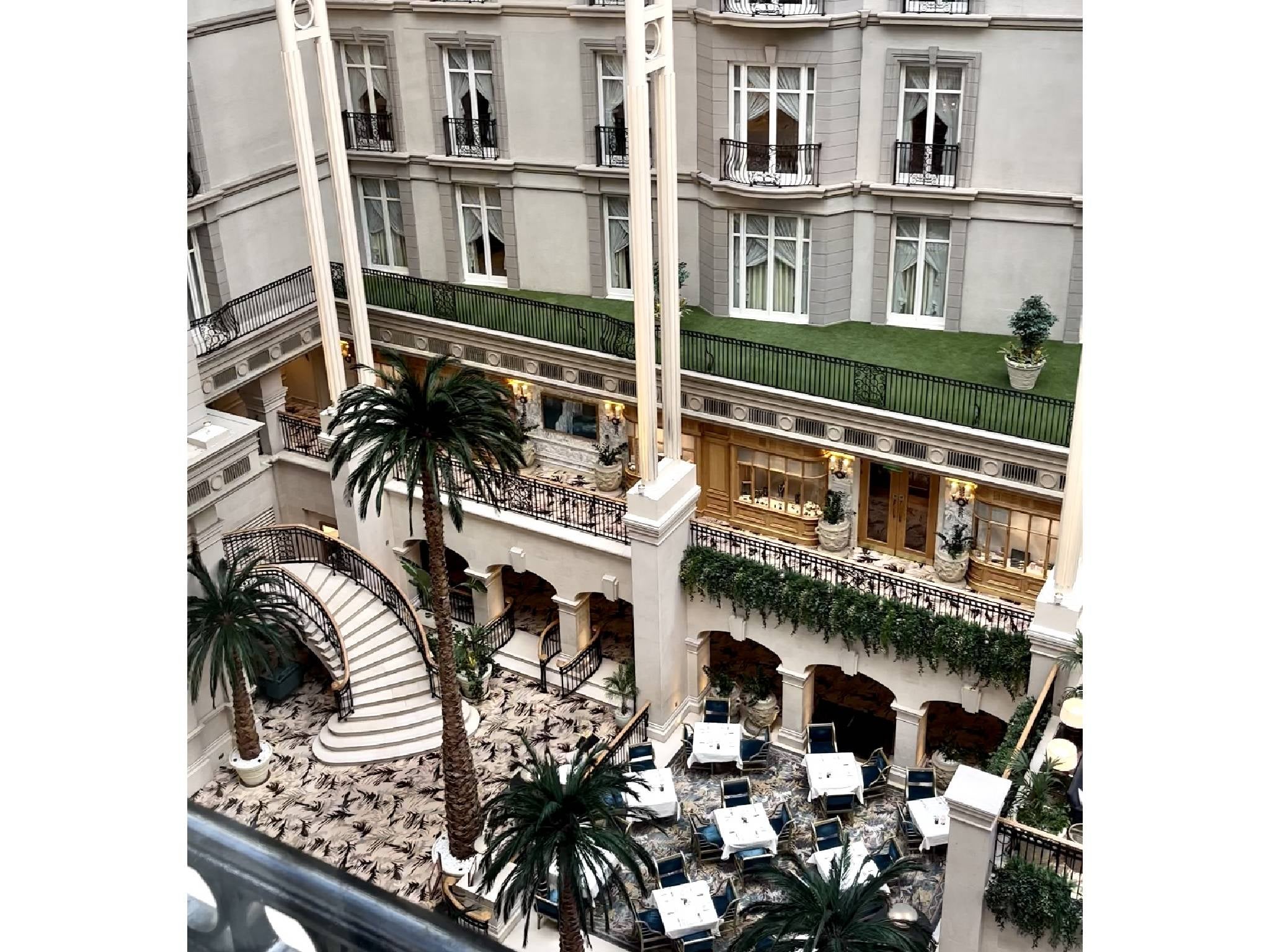 Rooms overlook the atrium and Winter Garden restaurant