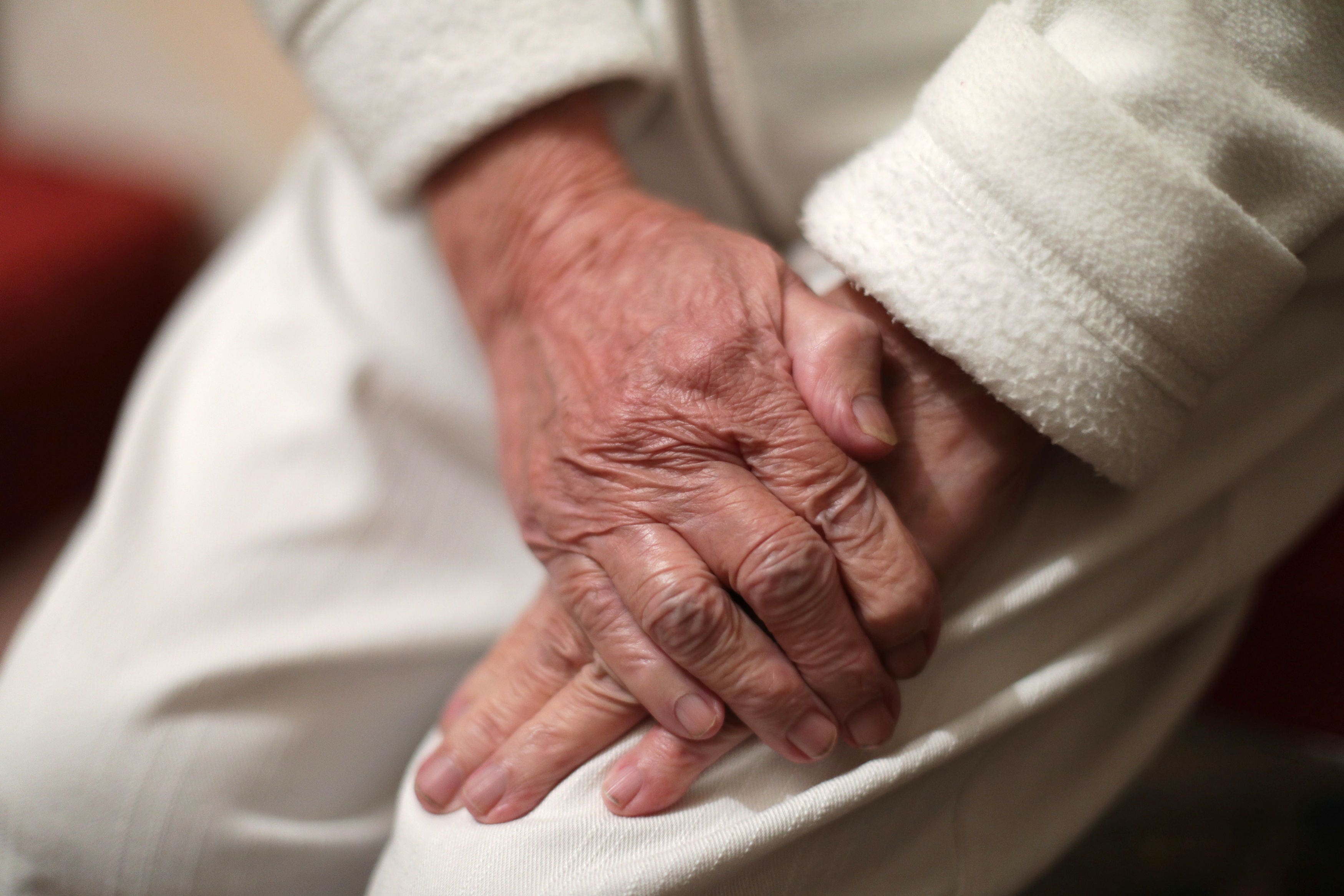 The hands of an elderly patient (Yui Mok/PA)