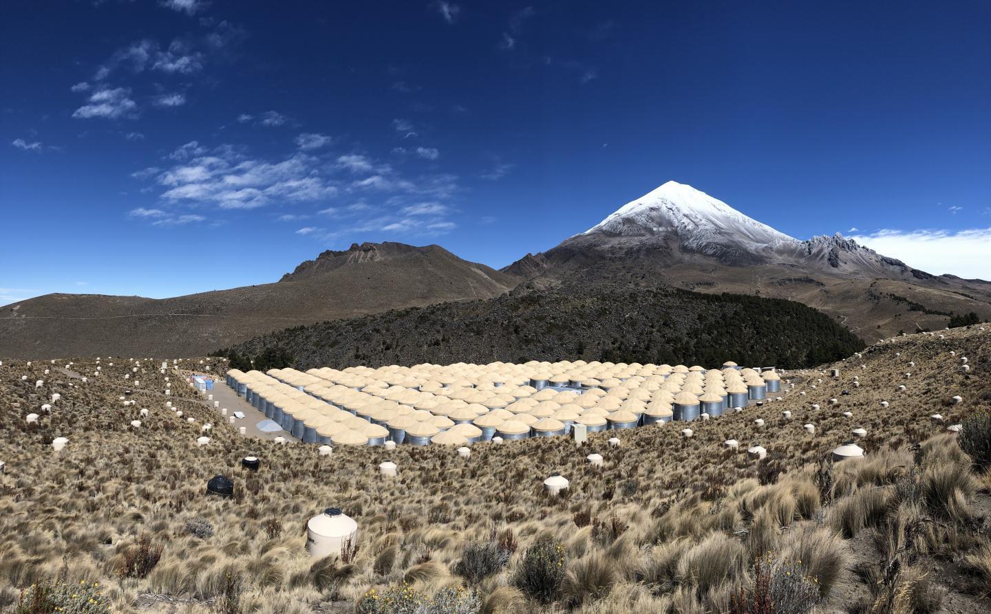 The High-Altitude Water Cherenkov Gamma-Ray Observatory (HAWC) is a detector designed to look at gamma-ray emission coming from astronomical objects