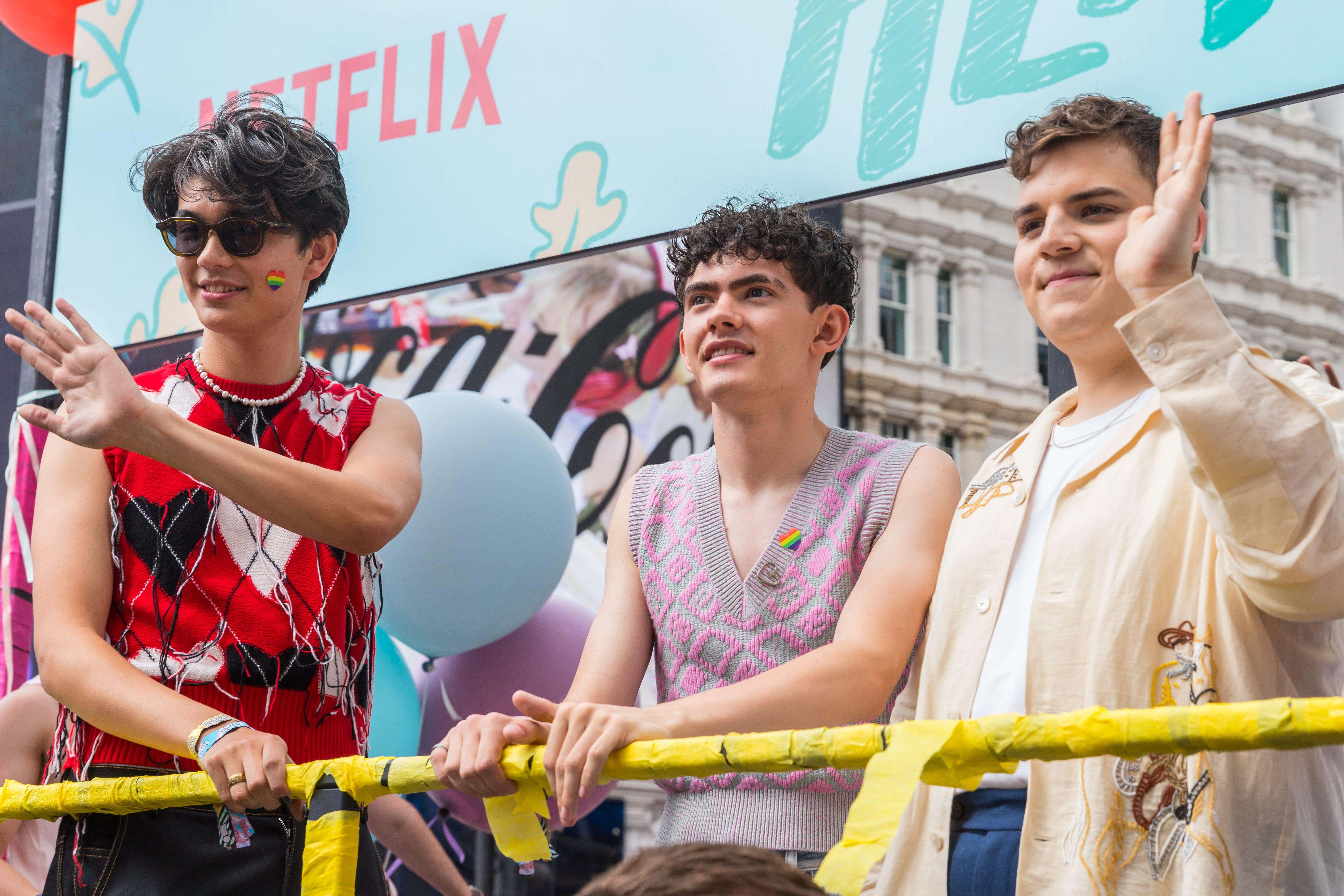 Heartstopper cast members William Gao, Joe Locke and Tobie Donovan (from left to right) (Alamy/PA)