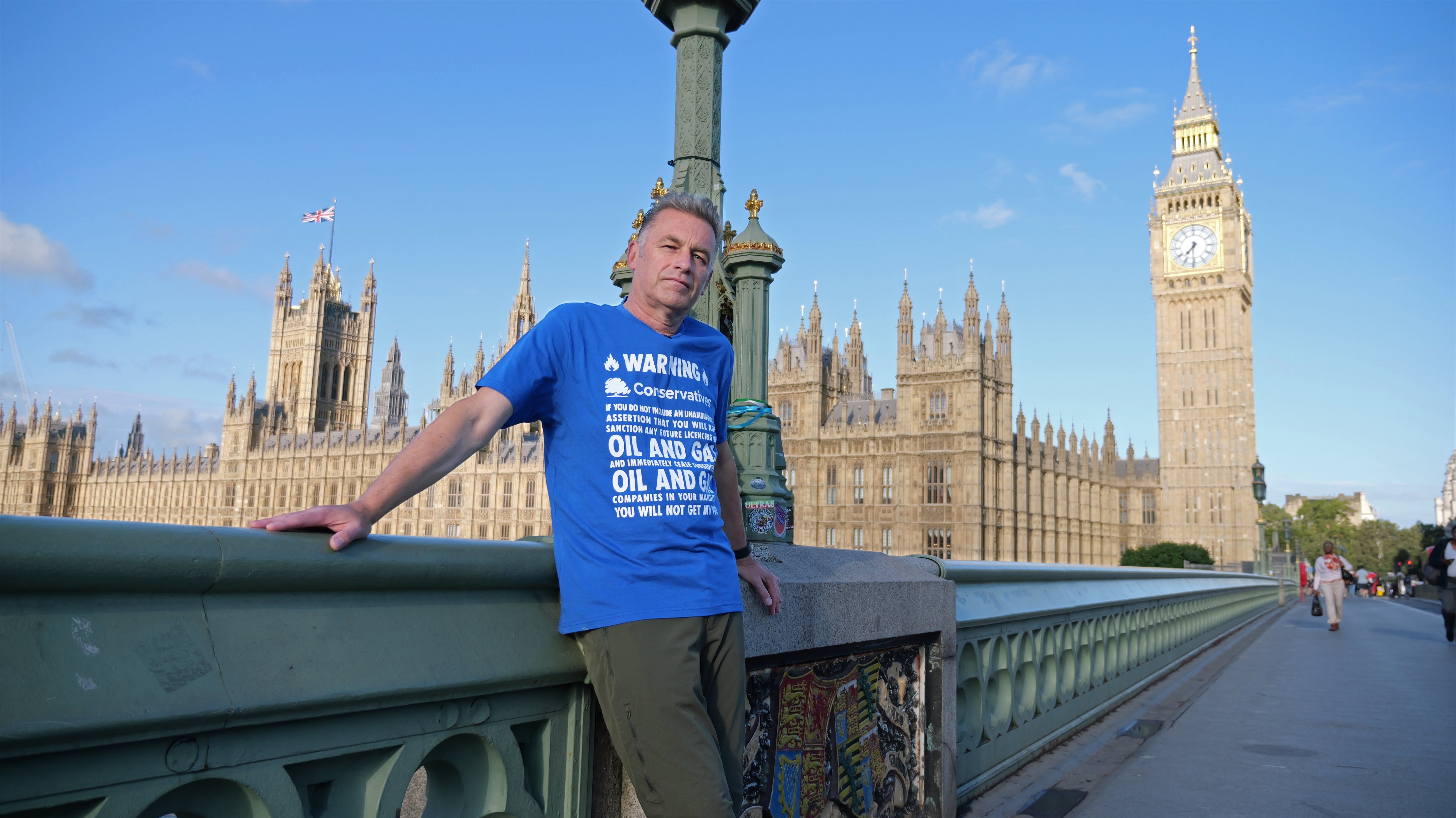 Chris Packham urged the prime minister to listen to the Greenpeace protestors who scaled his home