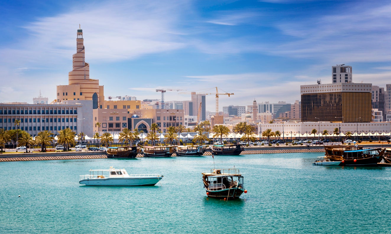 Dhow boat cruises leave from various points along the Corniche