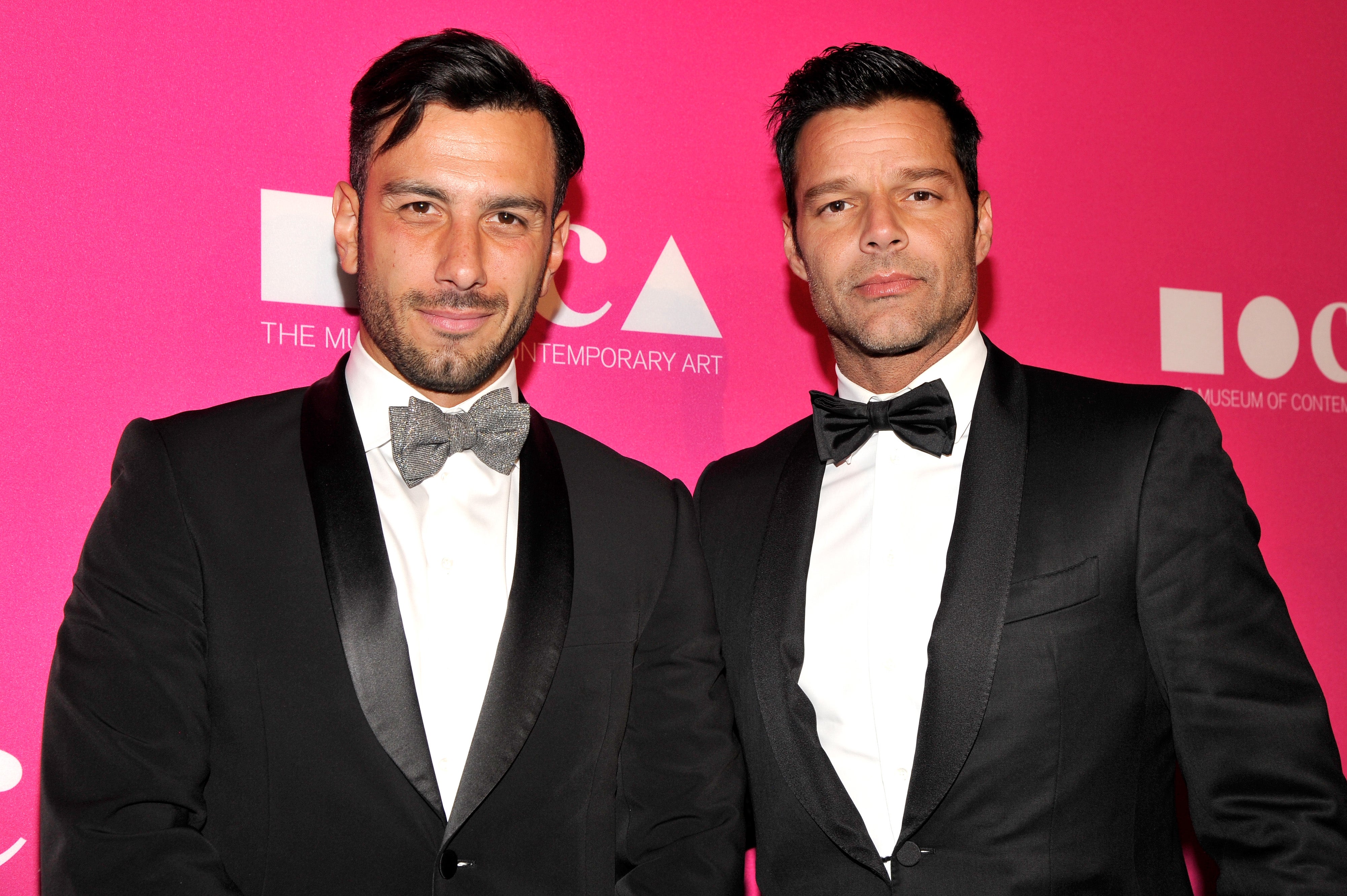 Jwan Yosef and Ricky Martin at 2017 MOCA Gala in Los Angeles, California.