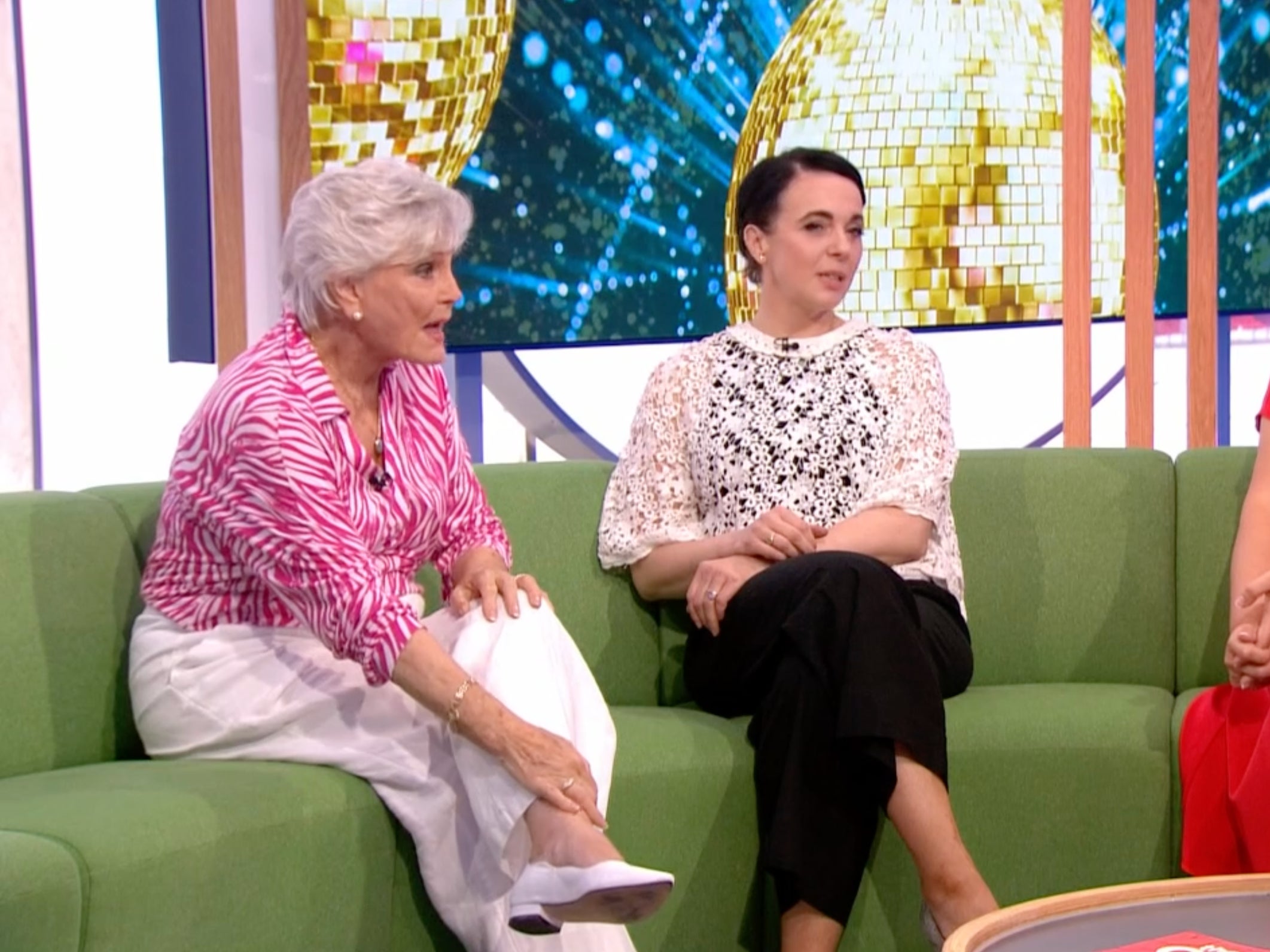 Angela Rippon (left) and Amanda Abbington on ‘The One Show’