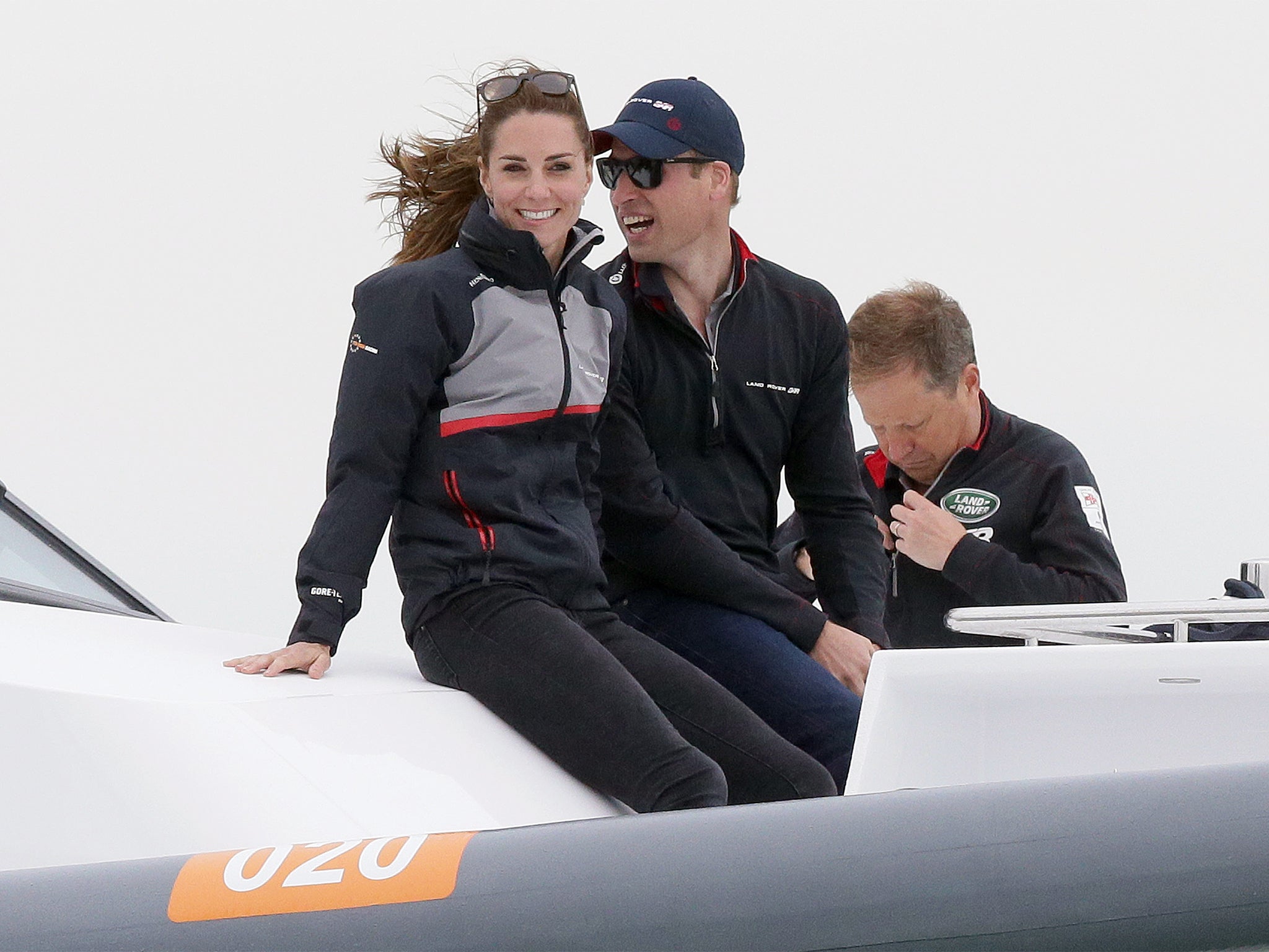 Kate and William during a sailing excursion