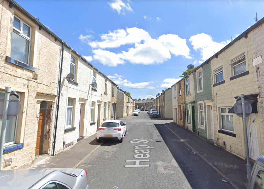 The one-year-old boy was found on Heap Street, Burnley