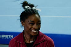 Simone Biles is trying to enjoy the moment after a two-year break. Olympic talk can come later