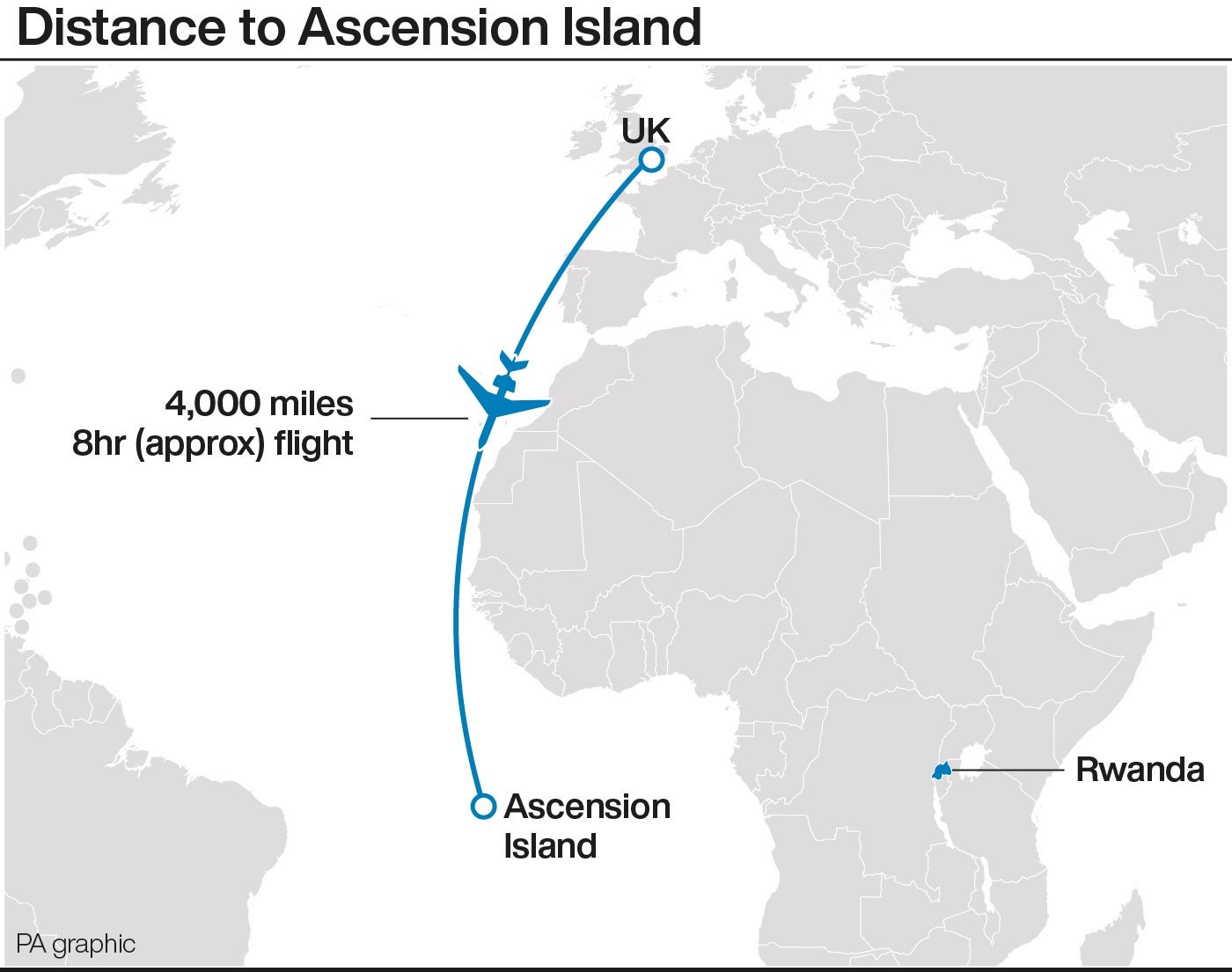 The volcanic island is around 4,000 miles away from the UK