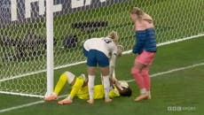 Women’s World Cup: England players rush to console Nigeria’s goalkeeper after winning shootout 4-2