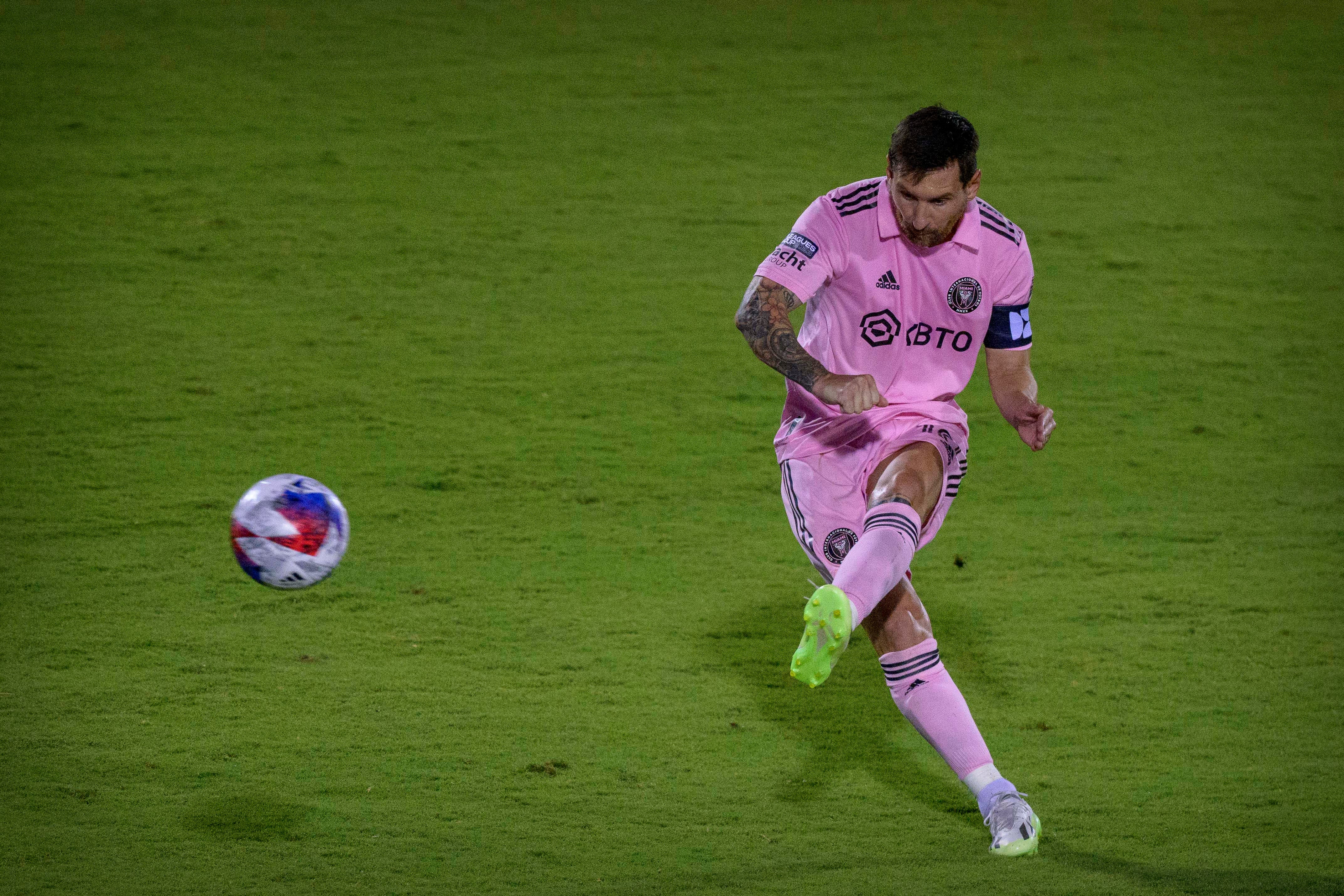 Messi curled home a decisive free-kick