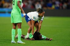 England players who have been sent off in World Cup knockout games