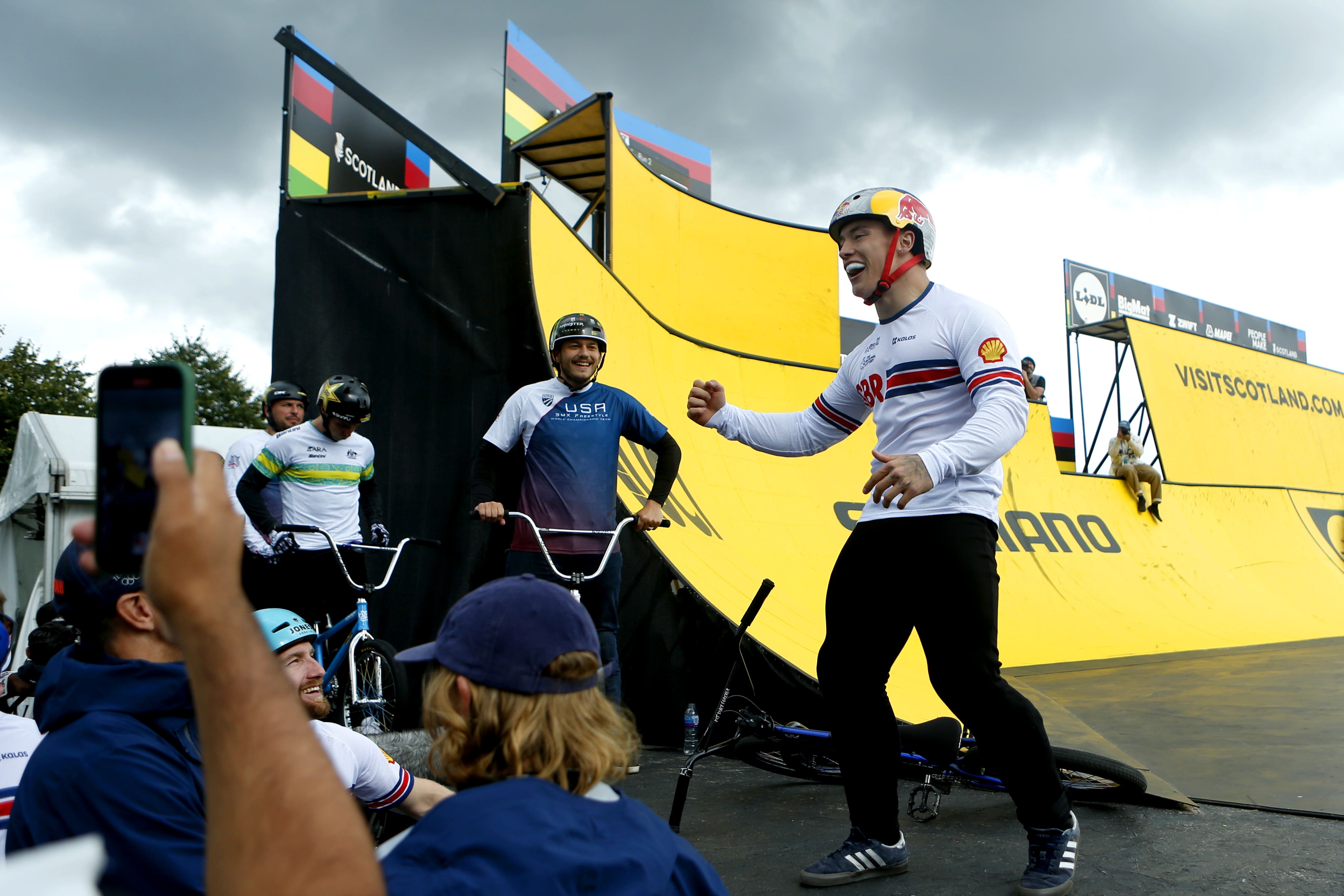 Kieran Reilly was crowned the men’s BMX Freestyle Park world champion in Glasgow (Will Matthews/PA)