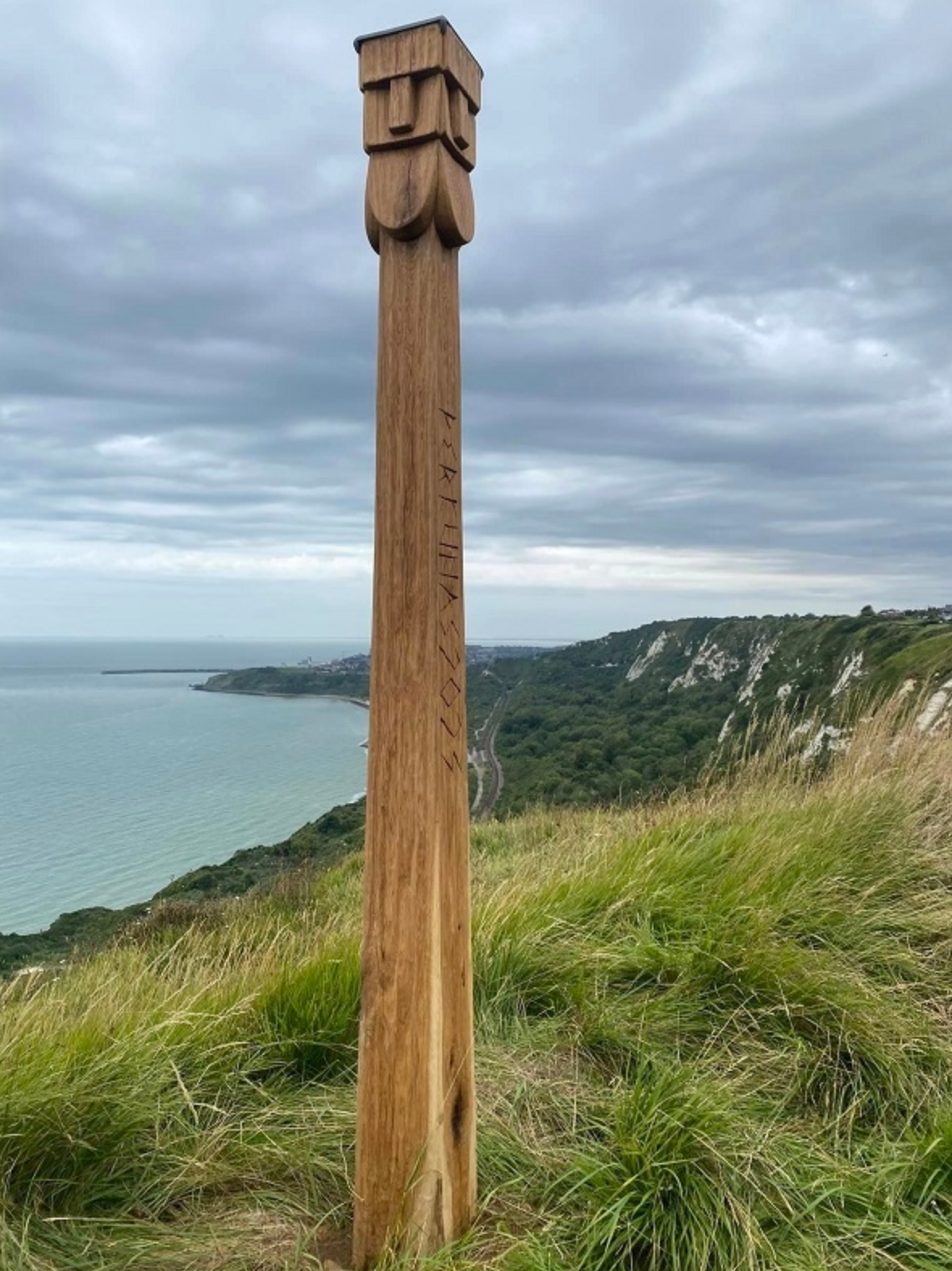 A wildlife trust has declared the random appearance of a sculpture on a popular clifftop trail a ‘totem mystery’