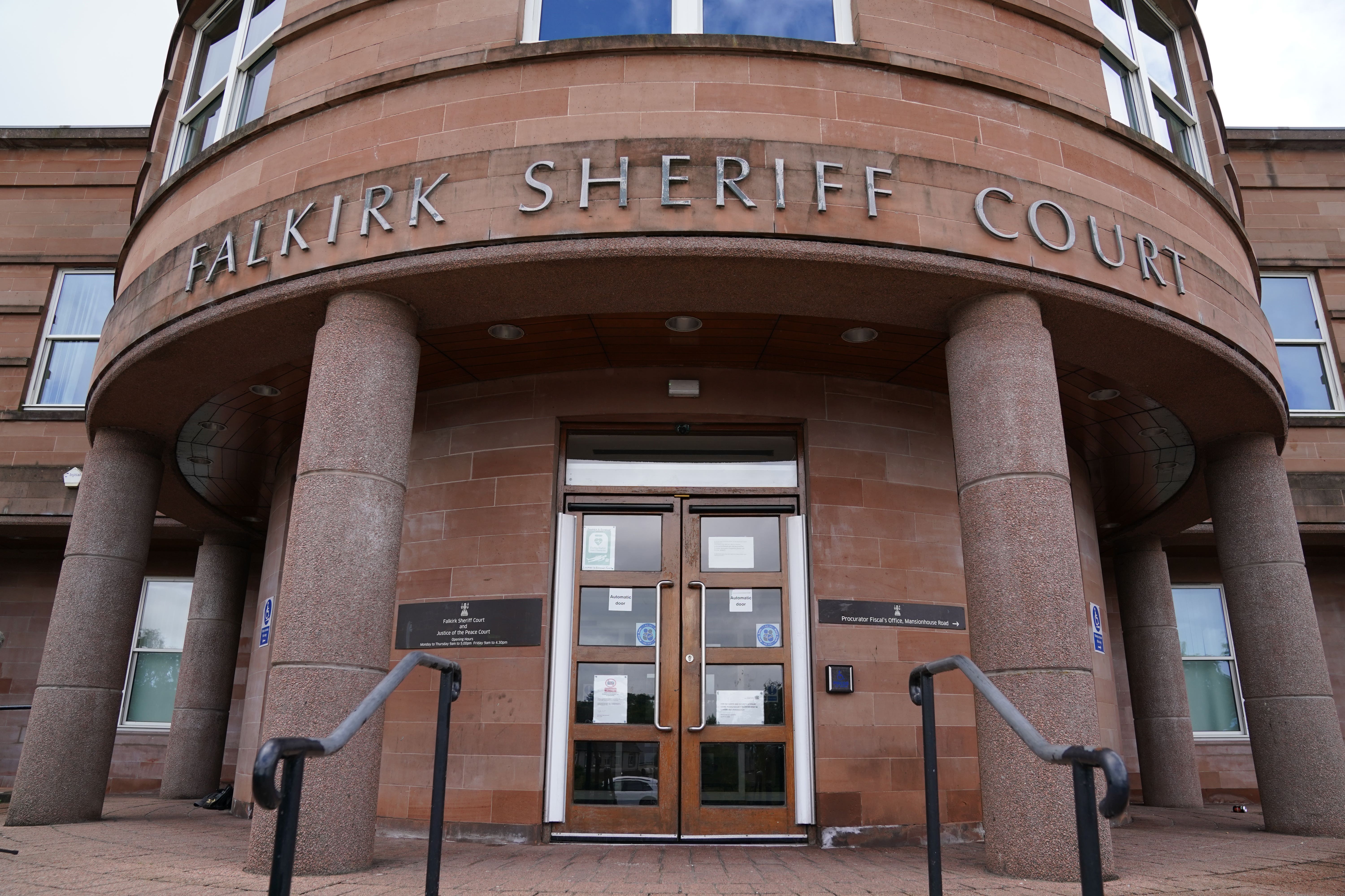 Four people appeared at Falkirk Sheriff Court on Wednesday accused of disrupting a race at the UCI Cycling World Championships (Andrew Milligan/PA)