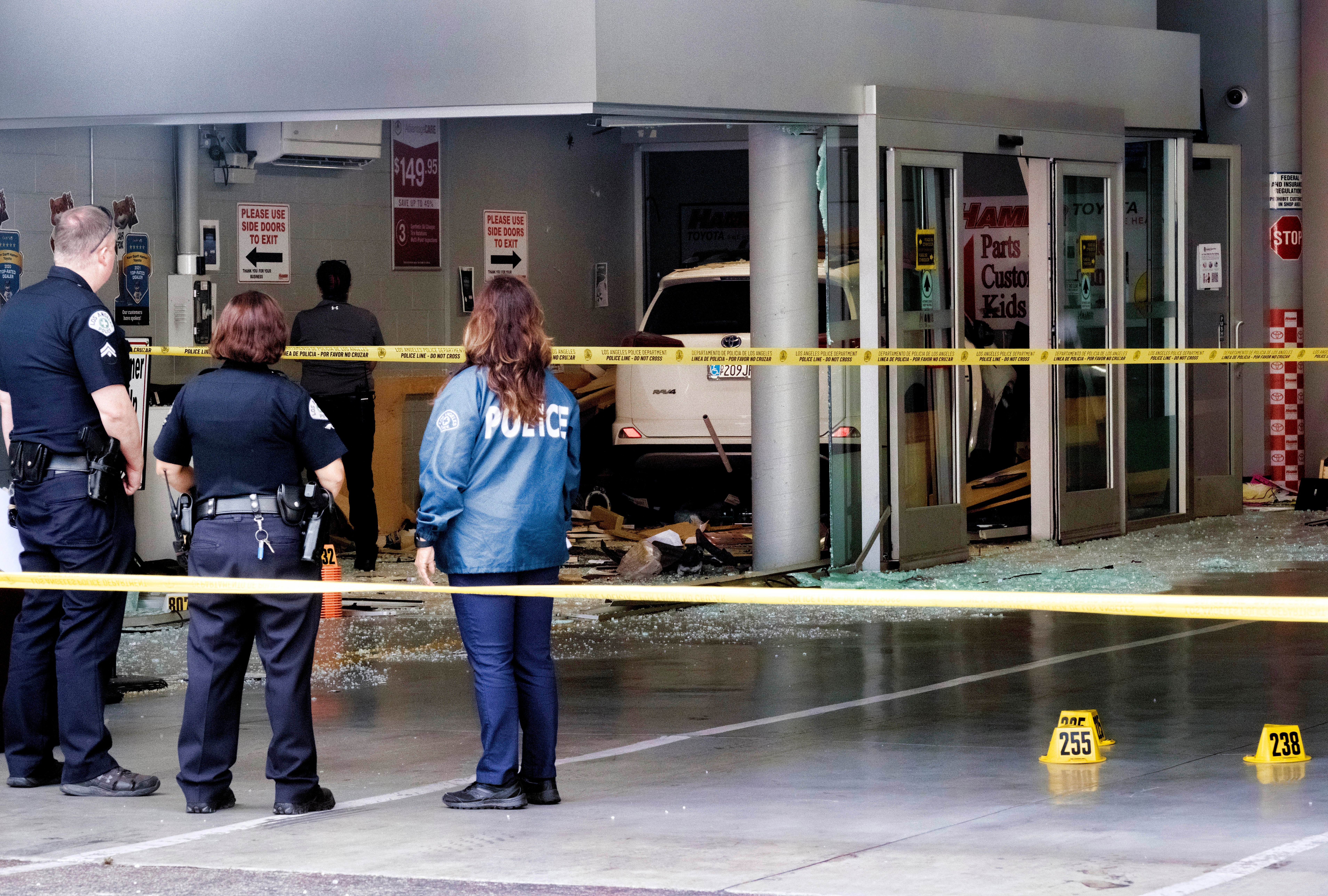 California Car Dealership Crash