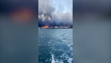 Maui locals jump into ocean to escape raging Hawaii wildfire