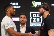 ‘We need to get it at the root’: Anthony Joshua and Robert Helenius on boxing’s doping ‘problem’
