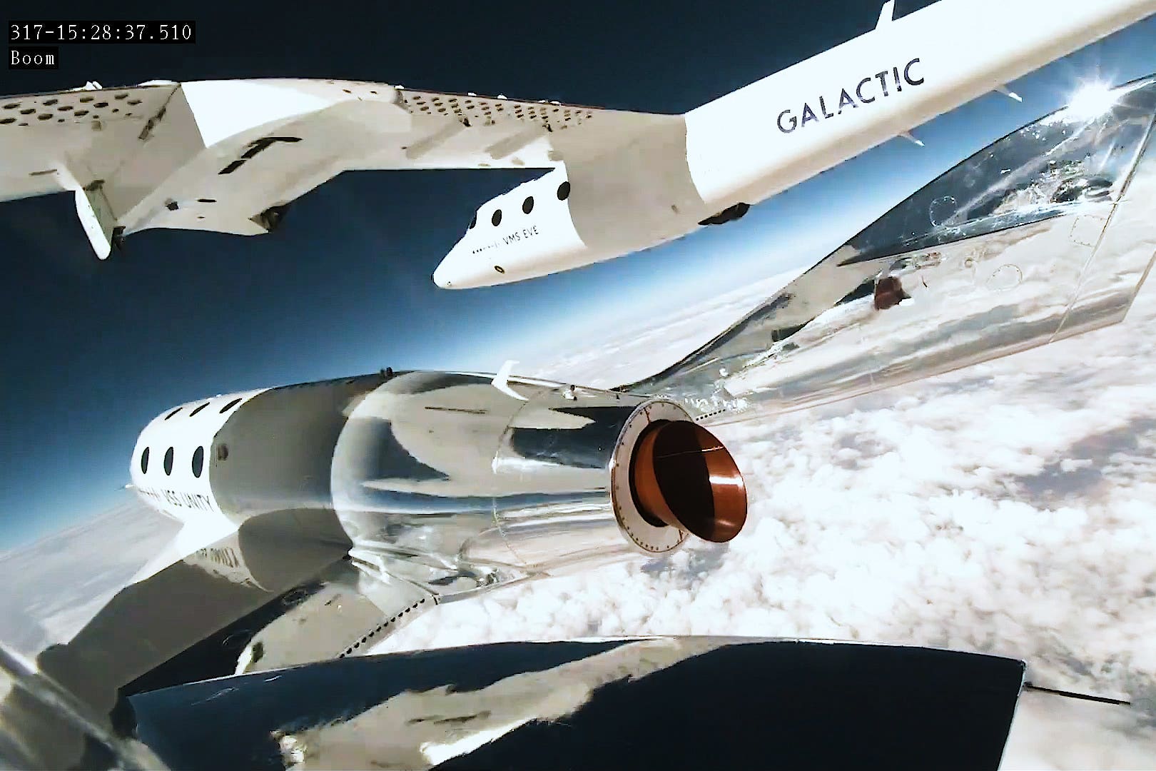 Three people reached the edge of space on Virgin Galactic’s first space tourism flight