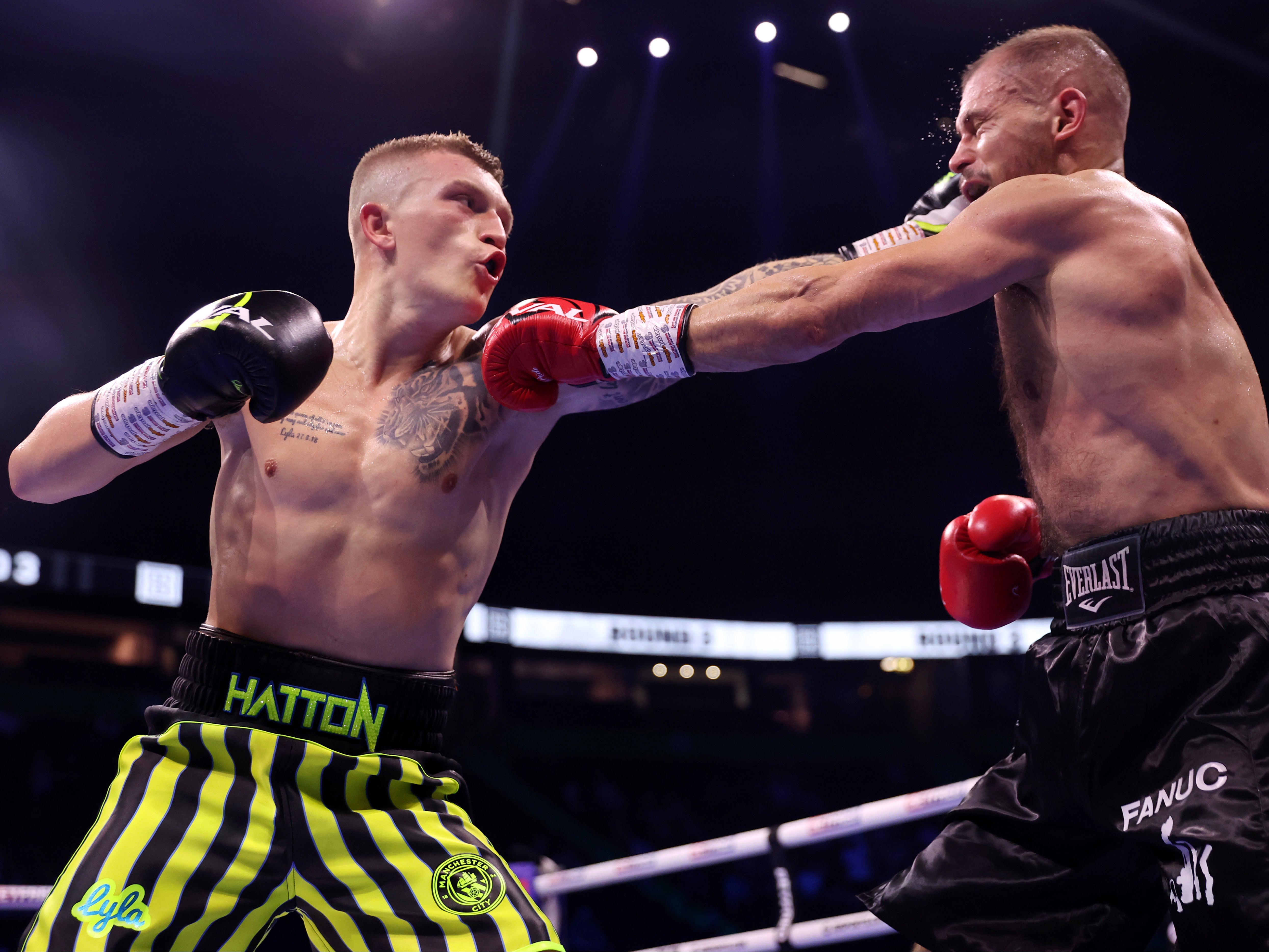 Hatton during his stoppage win over Michal Bulik in May