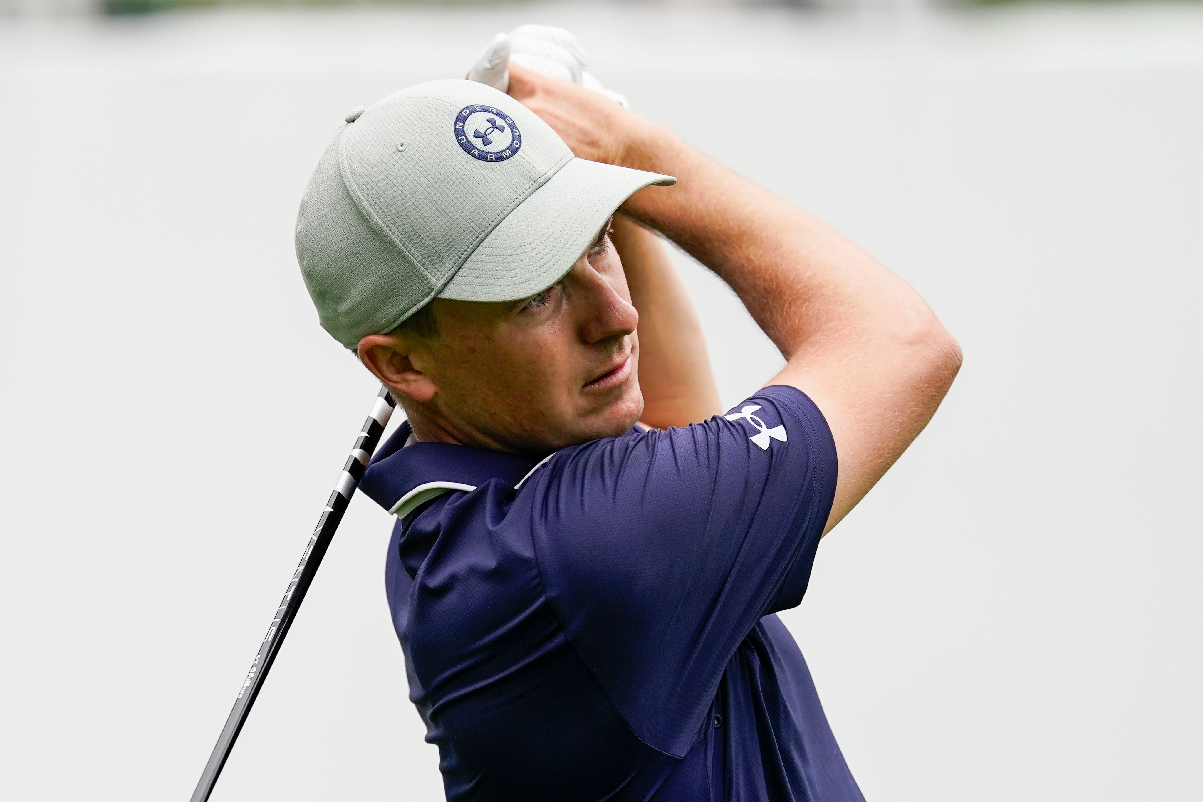 Jordan Spieth hits from the first tee during the first round of the St Jude Championship golf tournament (George Walker IV/AP)