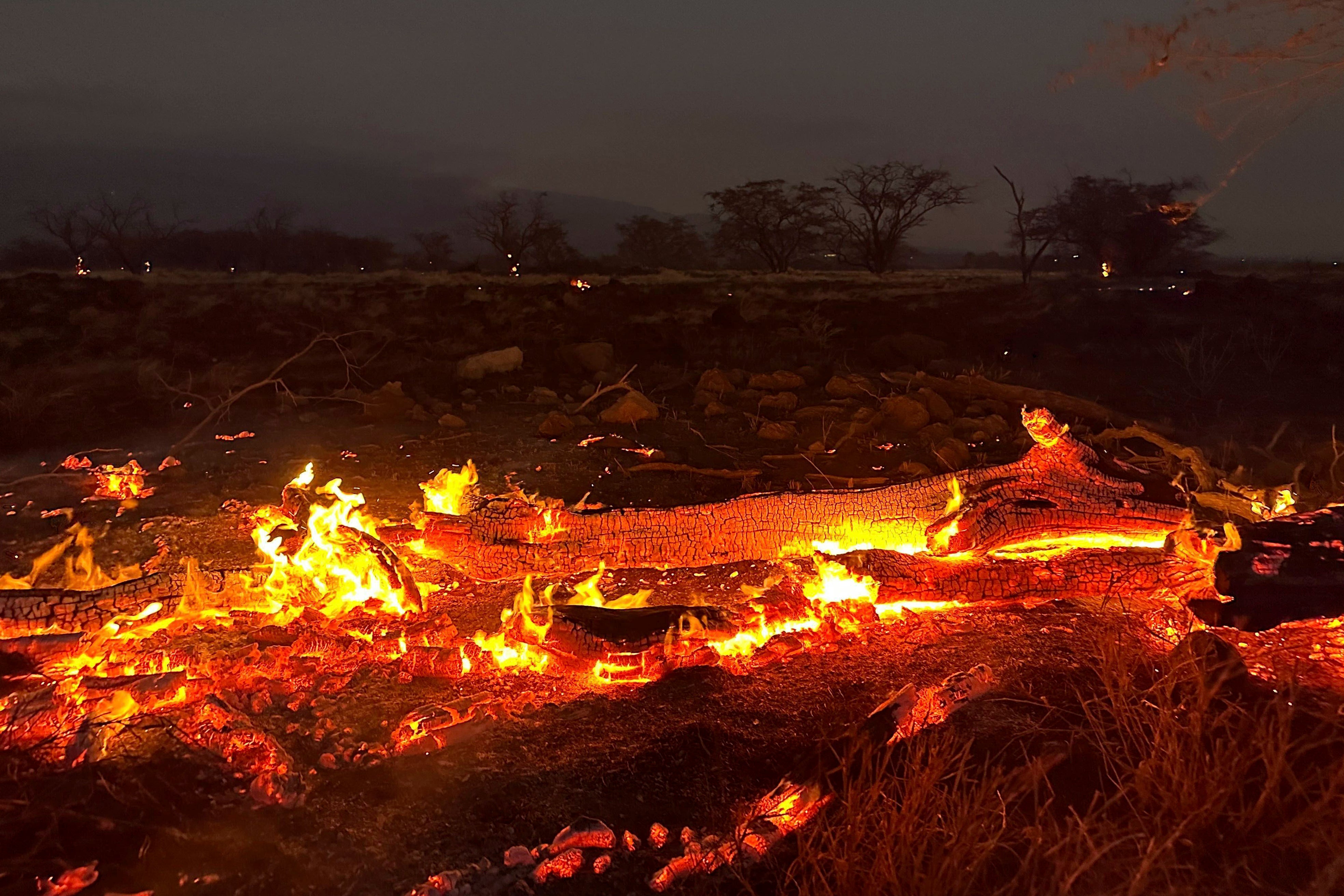 Brush fire rages in Kihei