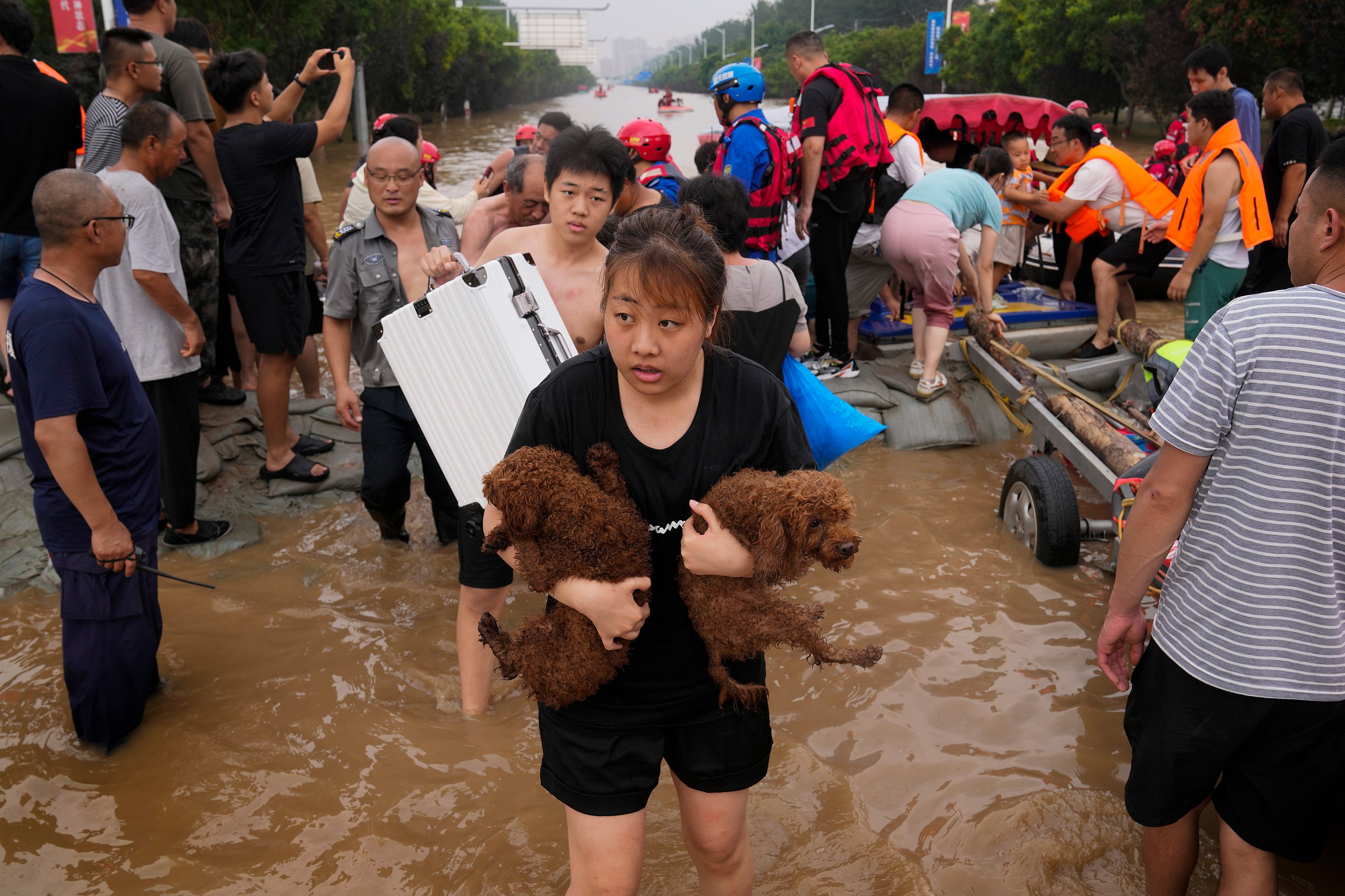 File. Typhoon Doksuri caused flooding in Zhuozhou in northern China's Hebei province on 2 August 2023