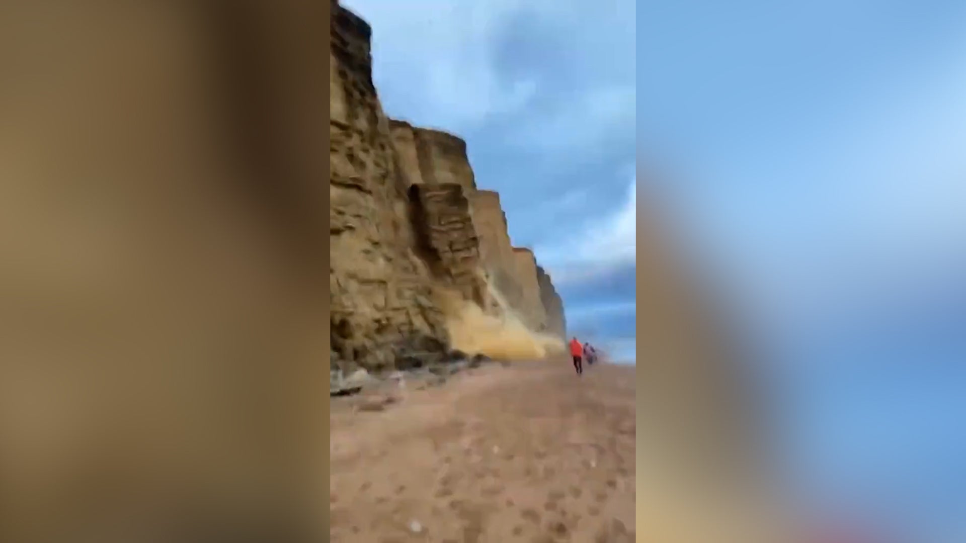 Rangers have temporarily closed the South West Coast Path for six months after the incident on Tuesday