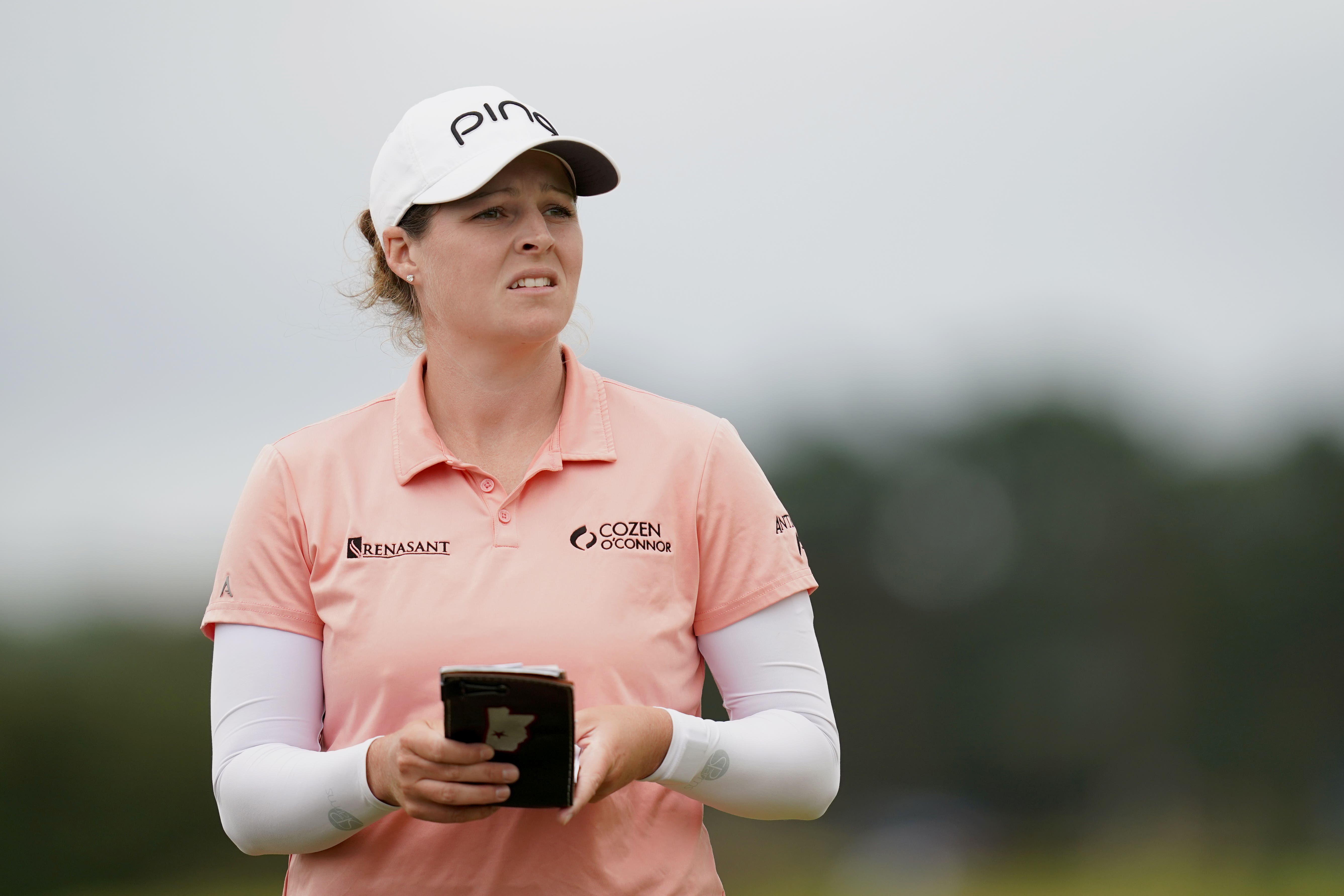 American Ally Ewing set an imposing clubhouse target on day two of AIG Women’s Open at Walton Heath (John Walton/PA)