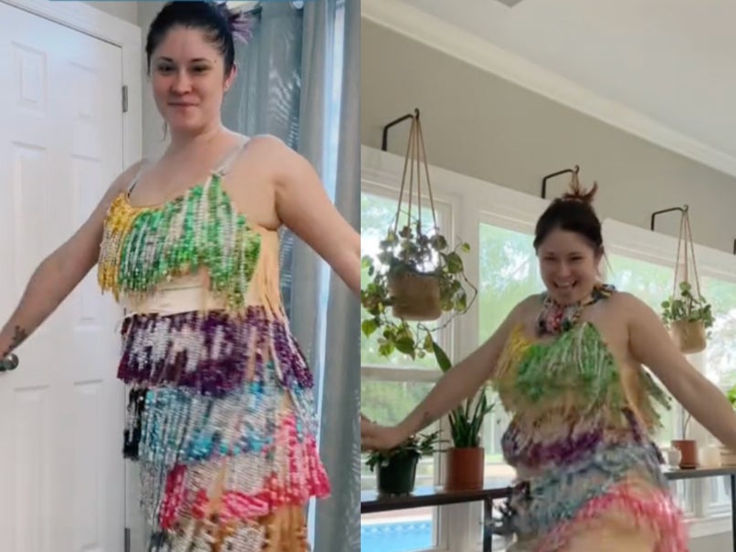Taylor Swift fan responds to critics of her custom-made friendship bracelet dress