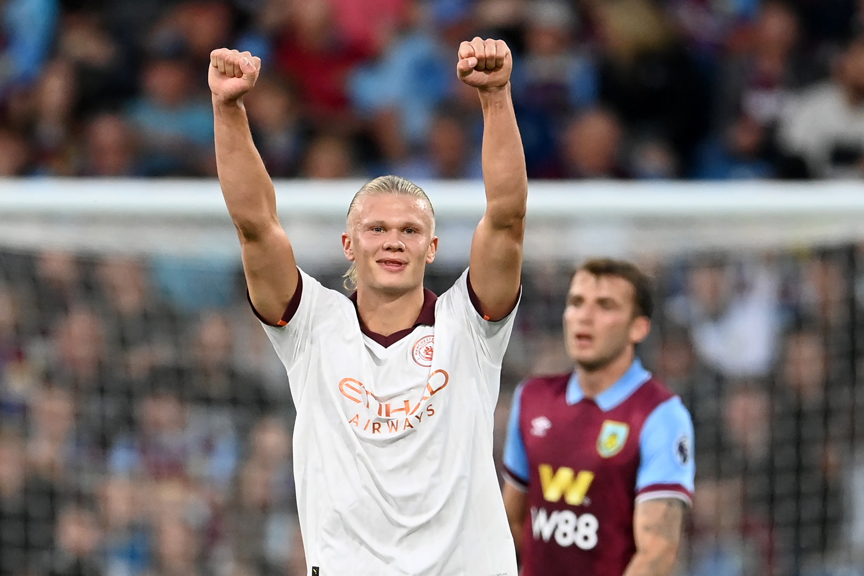 Erling Haaland scored twice as Manchester City kicked off the Premier League in style