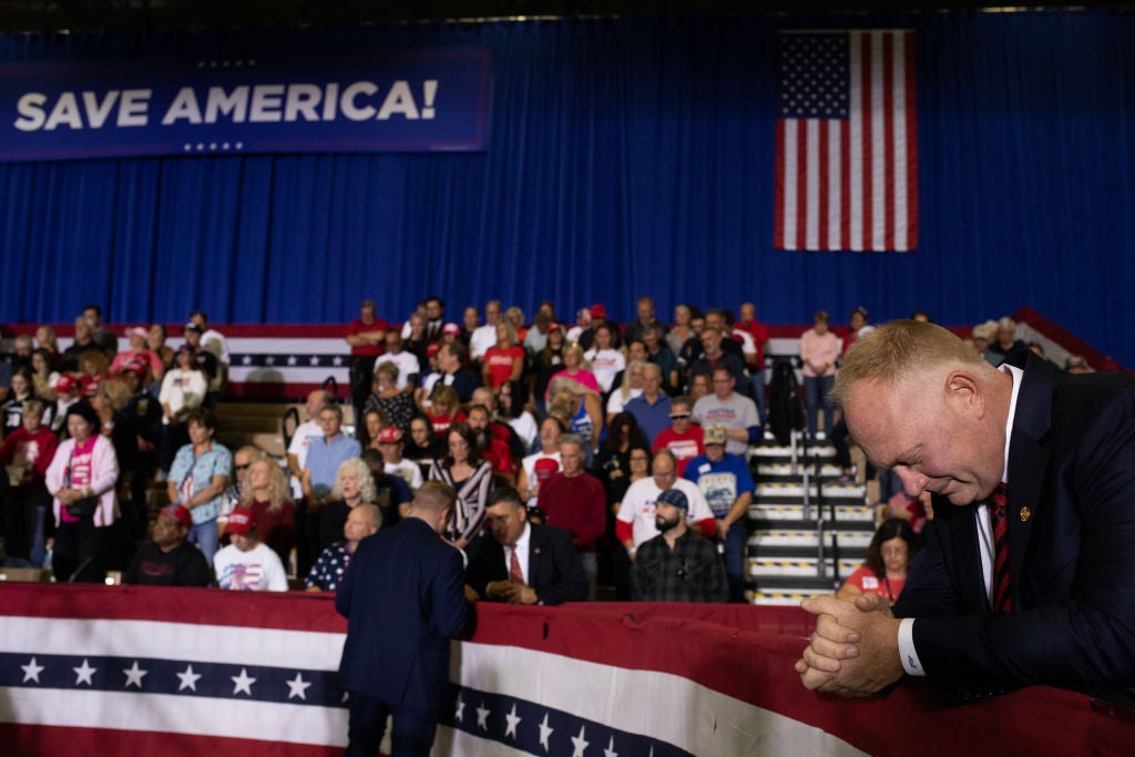 Matt Maddock at a 2022 Trump rally