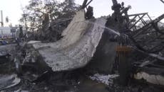 Scenes of utter devastation as Maui residents return to charred remains of historic town