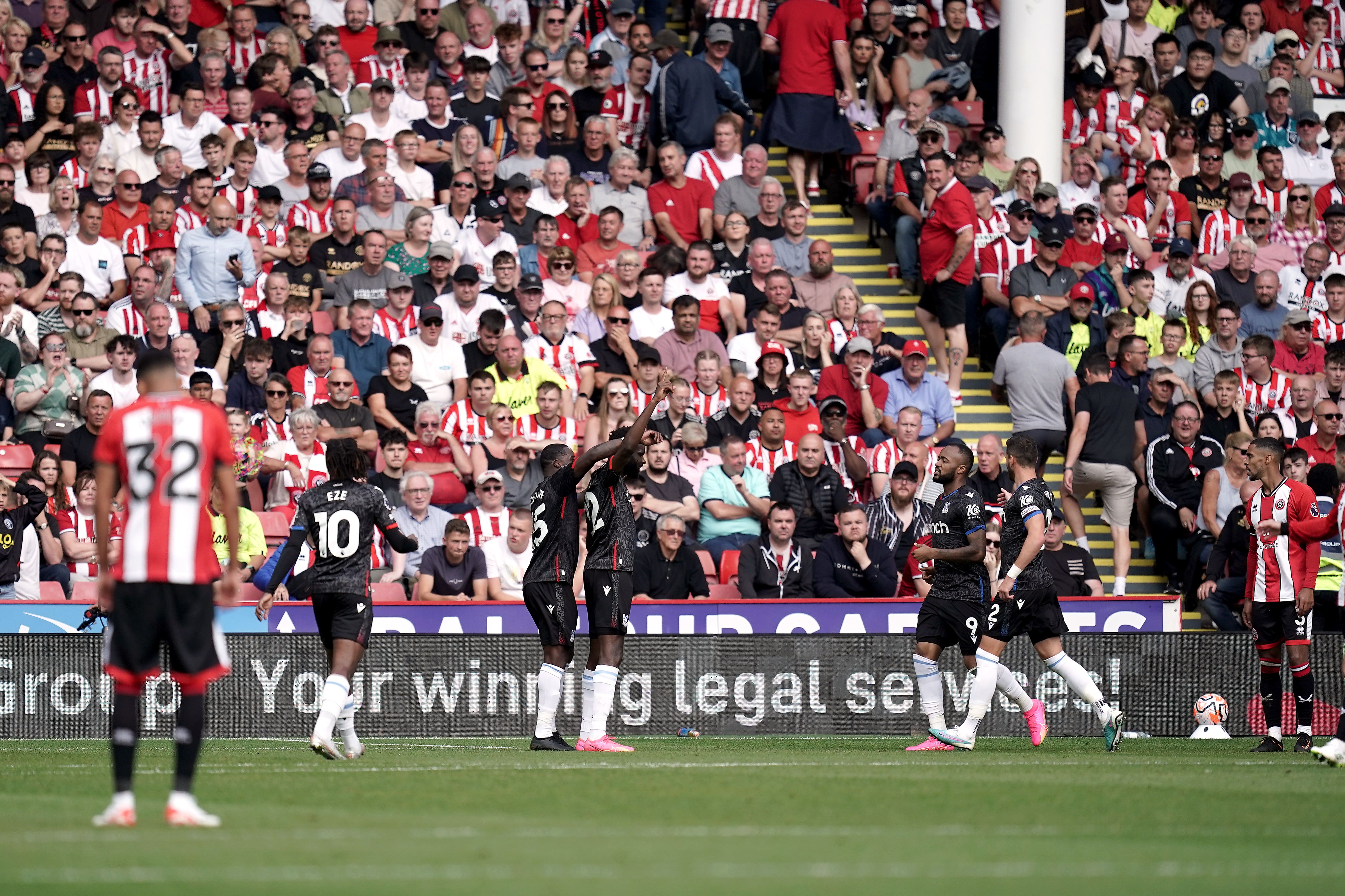 Crystal Palace eased to three points at Sheffield United (Robbie Stephenson/PA)