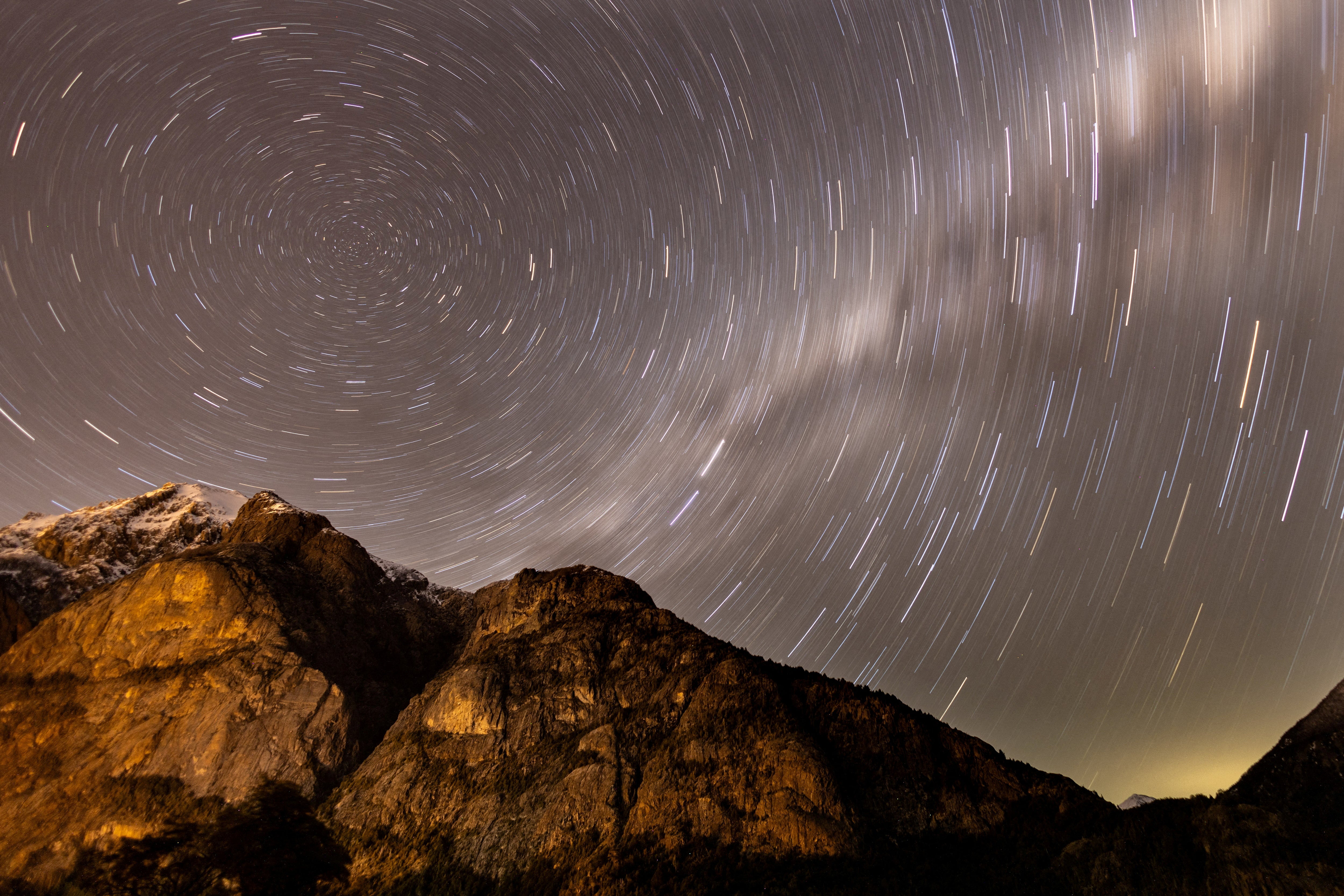 Annual Perseid meteor shower near the town of Bariloche, in Patagonia, Argentina